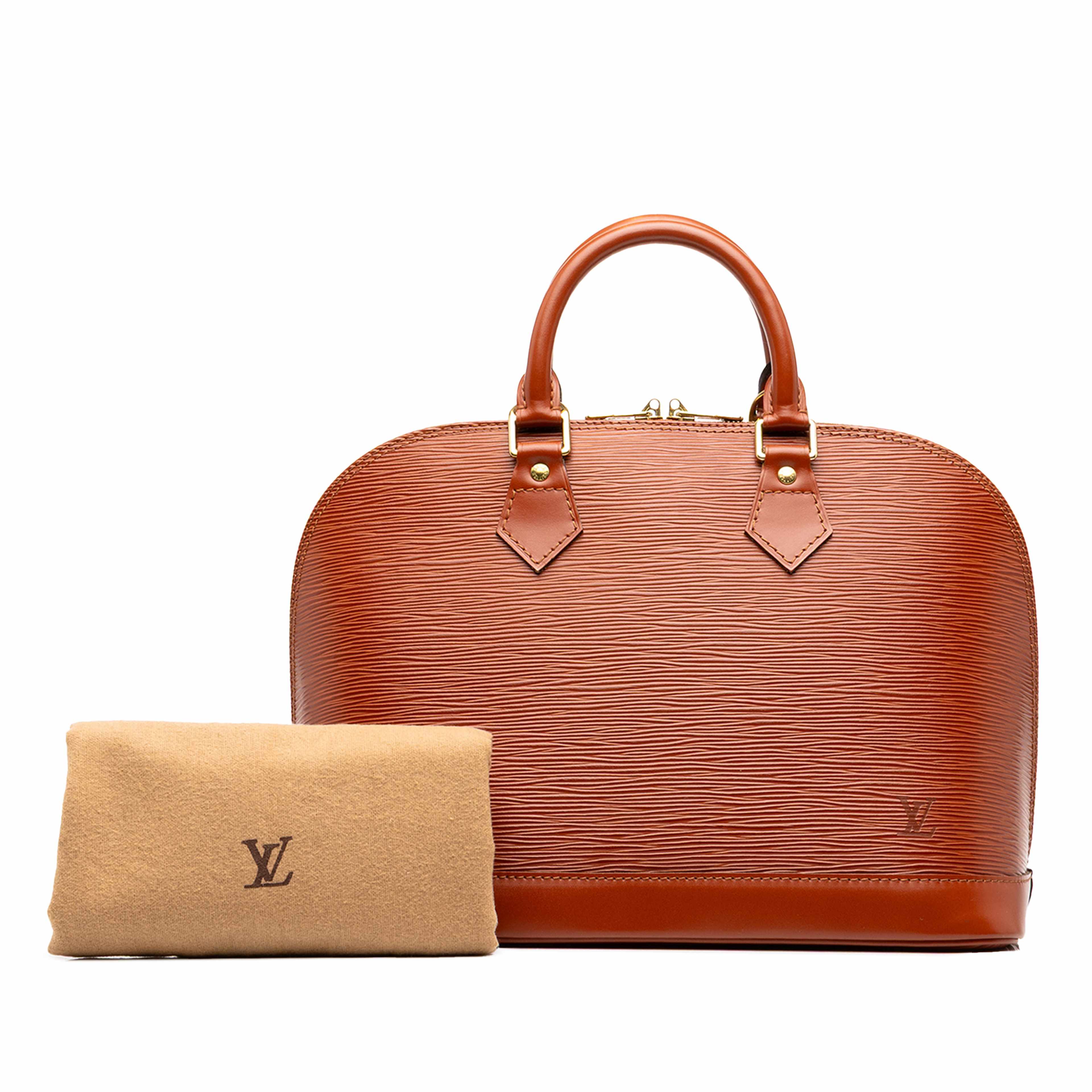 Louis Vuitton Epi Alma Pm, från Luxclusif, i färgen brun. Klicka för att öppna bilden i stort format
