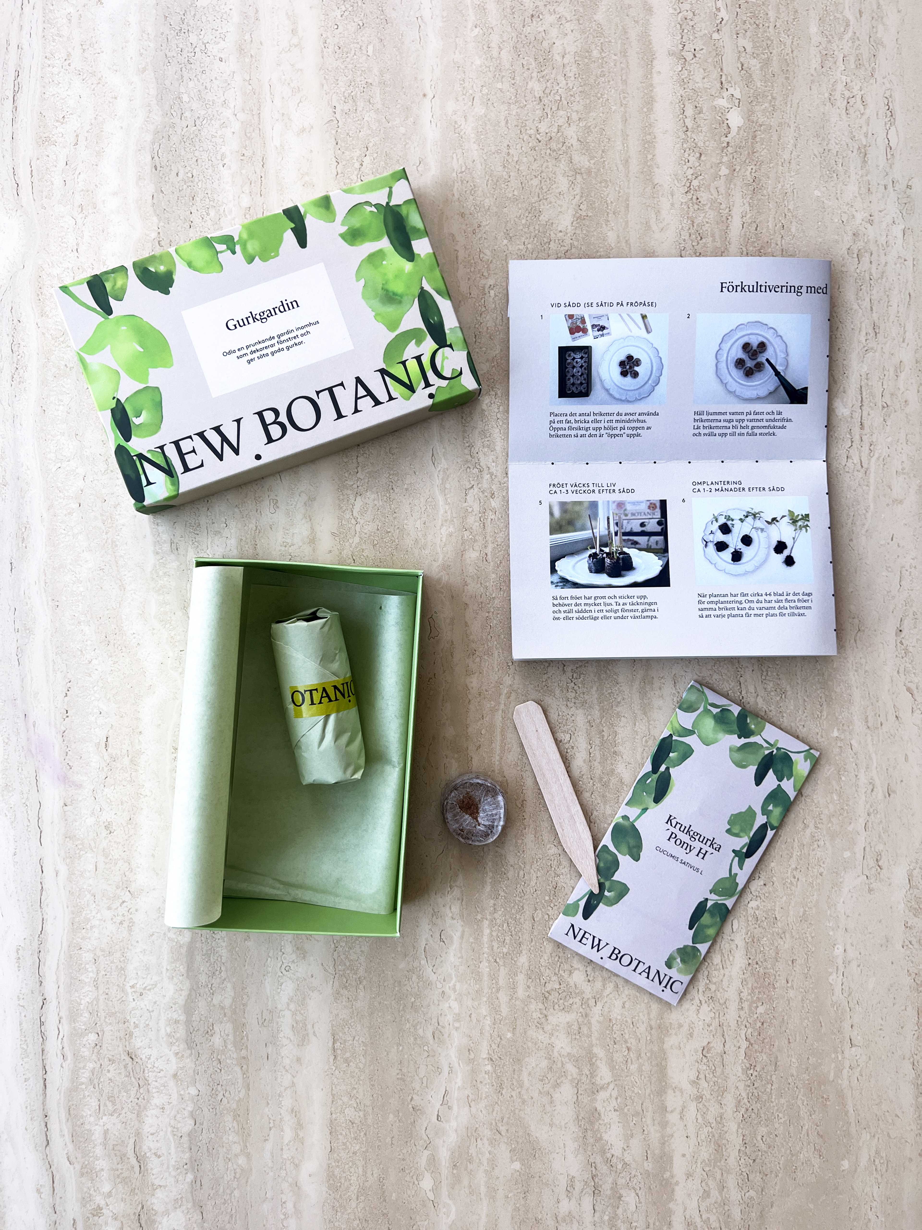 Gurkgardin, från New Botanic, i färgen green. Klicka för att öppna bilden i stort format