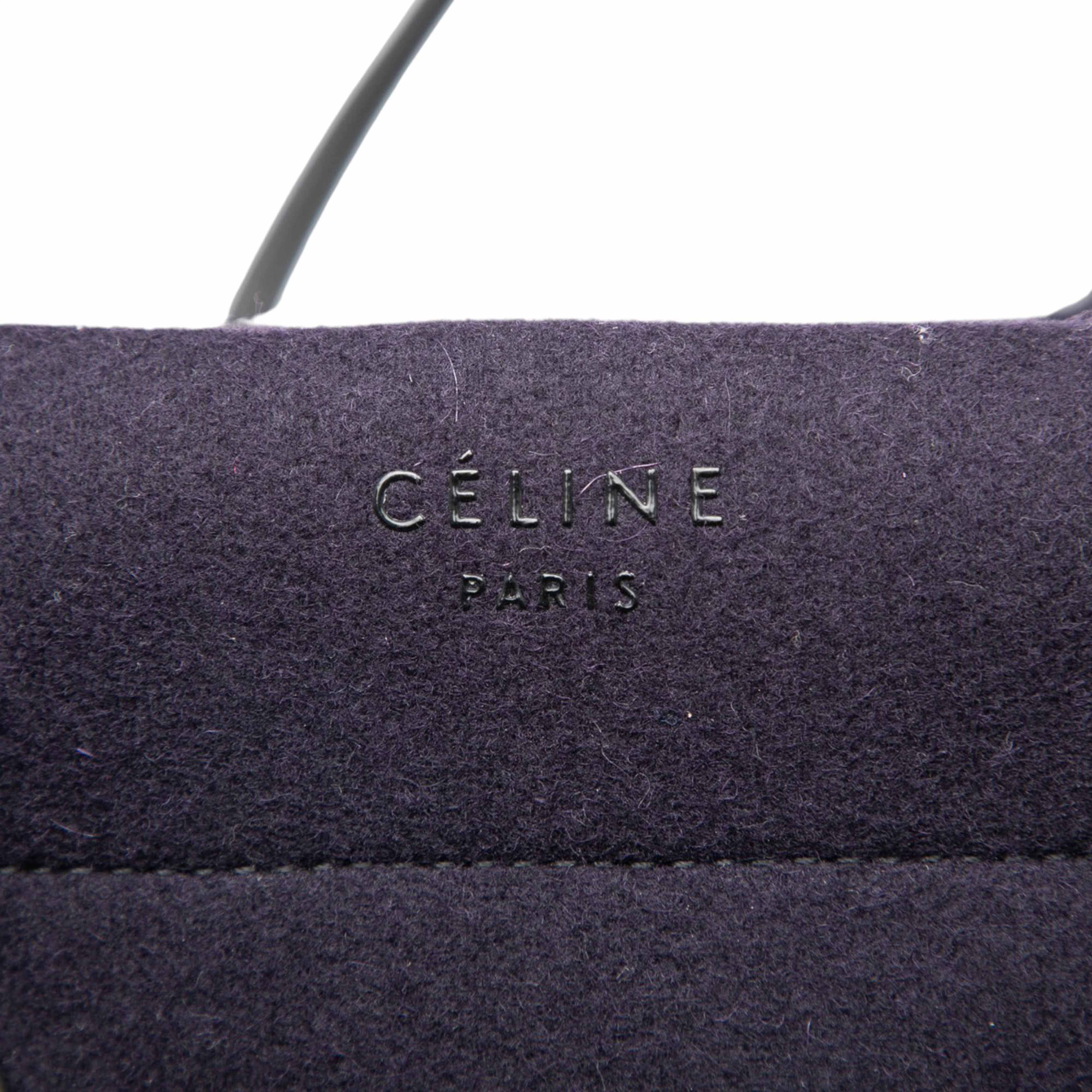 Celine Medium Felt Phantom Luggage Tote, från Luxclusif, i färgen purpur. Klicka för att öppna bilden i stort format