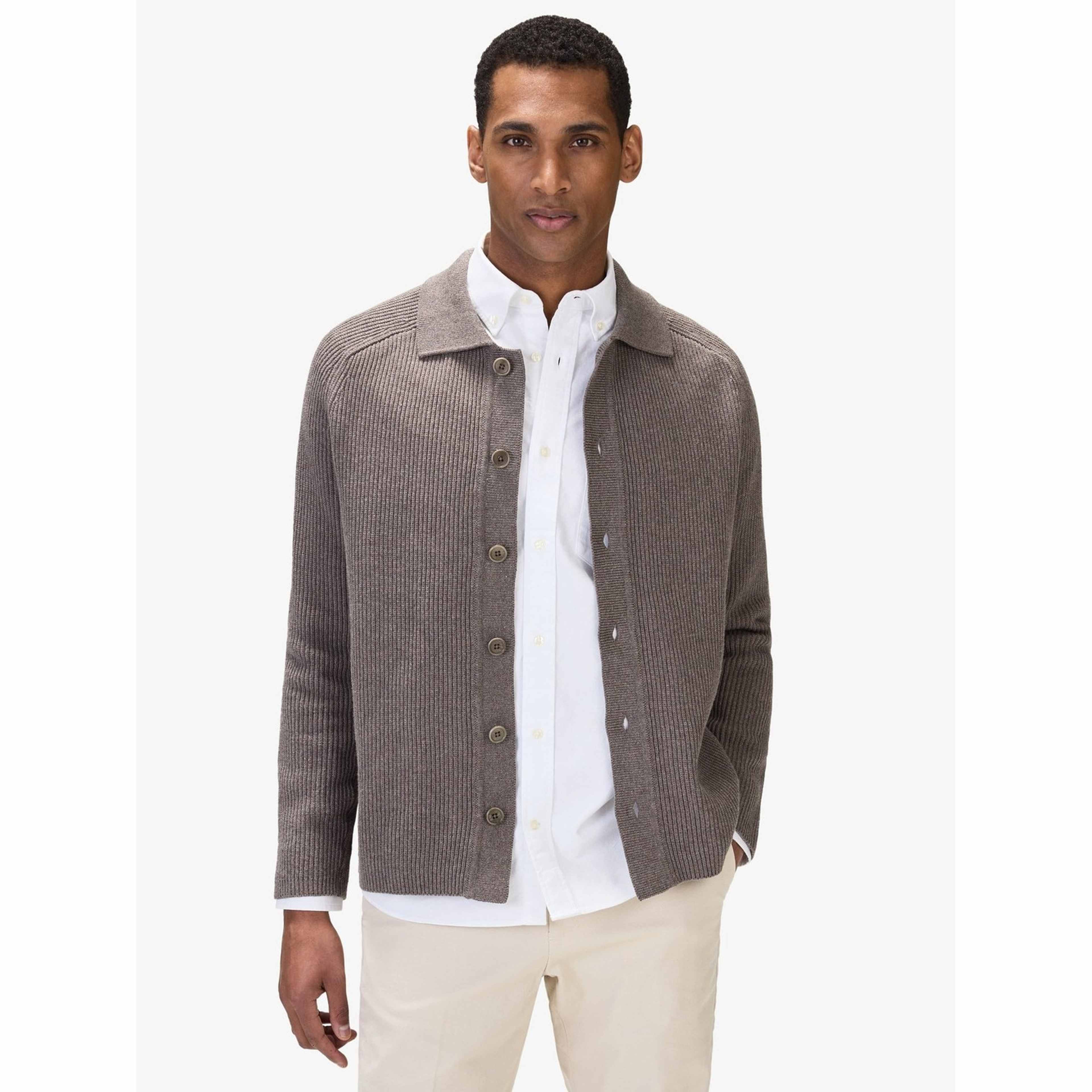 Cotton Rib Knitted Cardigan (milo)