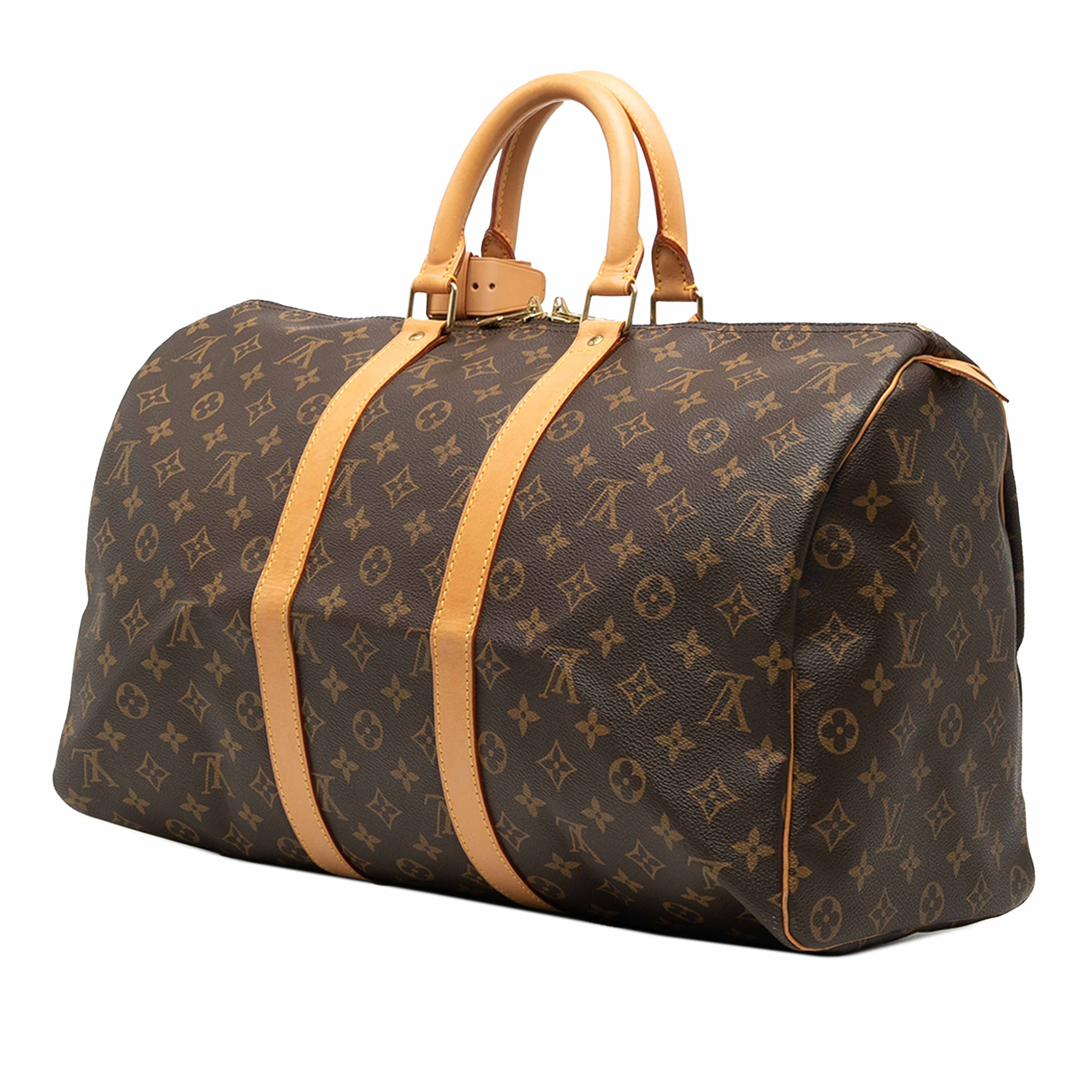 Louis Vuitton Monogram Keepall 45, från Luxclusif, i färgen brown. Klicka för att öppna bilden i stort format