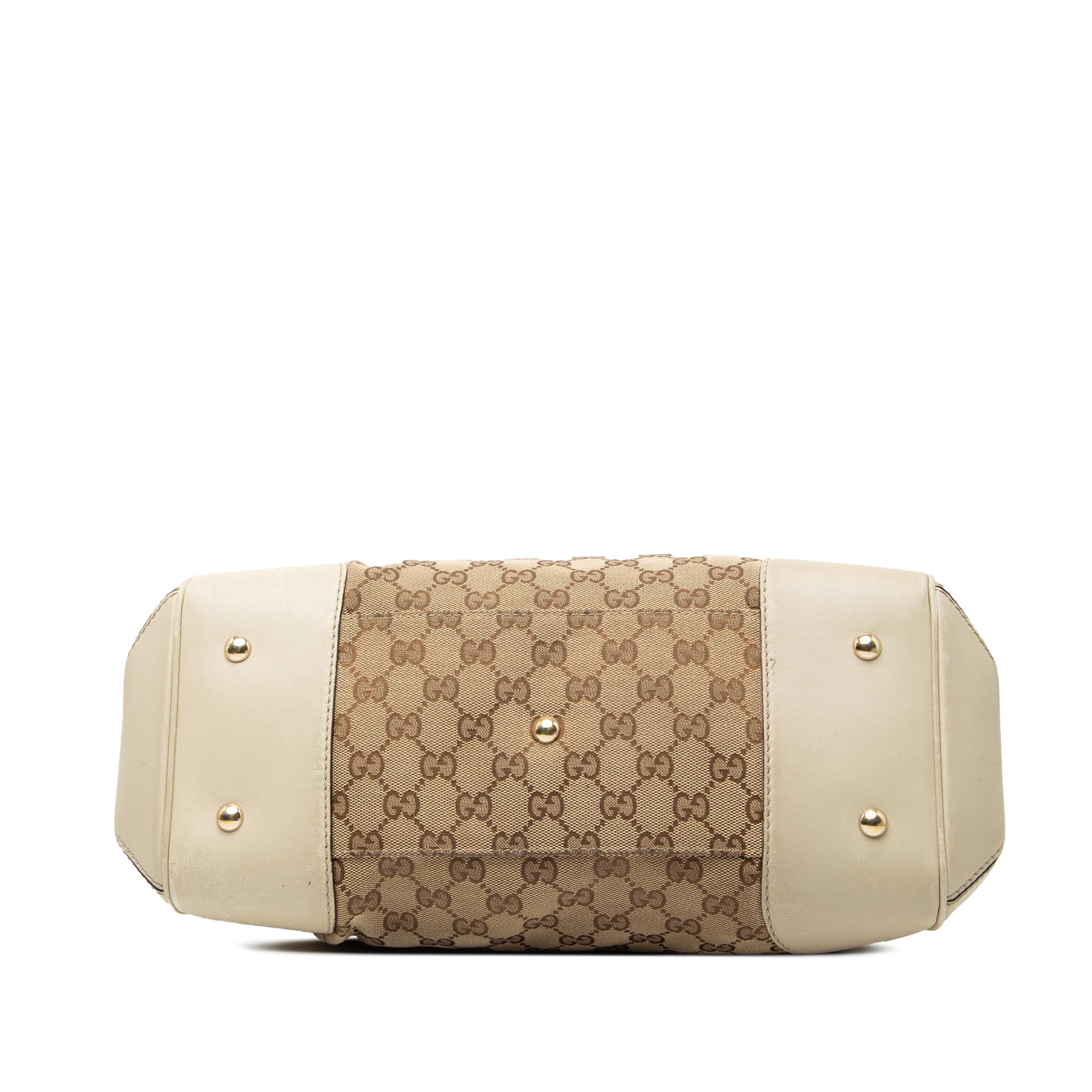 Gucci Gg Canvas Mayfair Tote, från Luxclusif, i färgen beige. Klicka för att öppna bilden i stort format