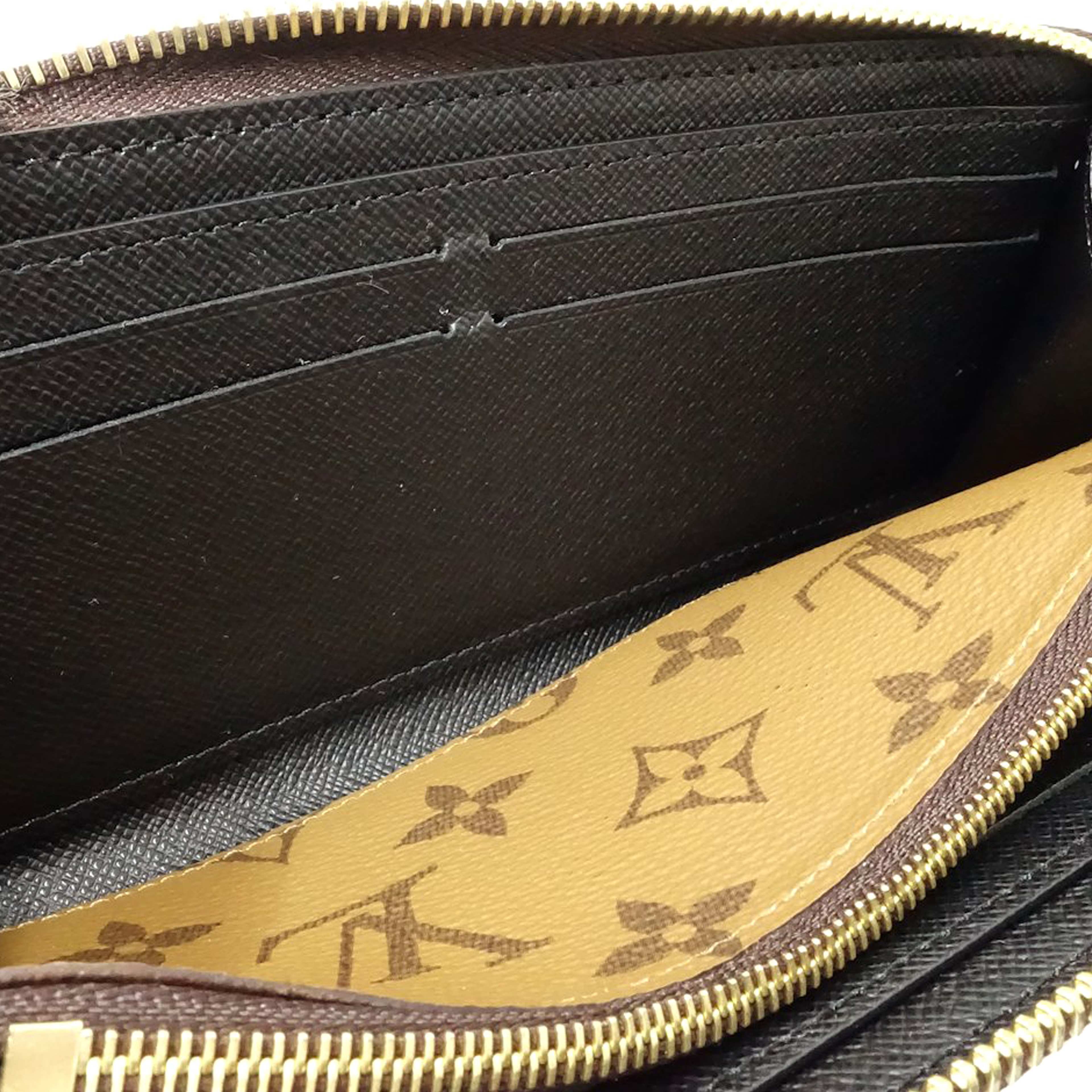 Louis Vuitton Monogram Reverse Clemence Long Wallet, från Luxclusif, i färgen brown. Klicka för att öppna bilden i stort format