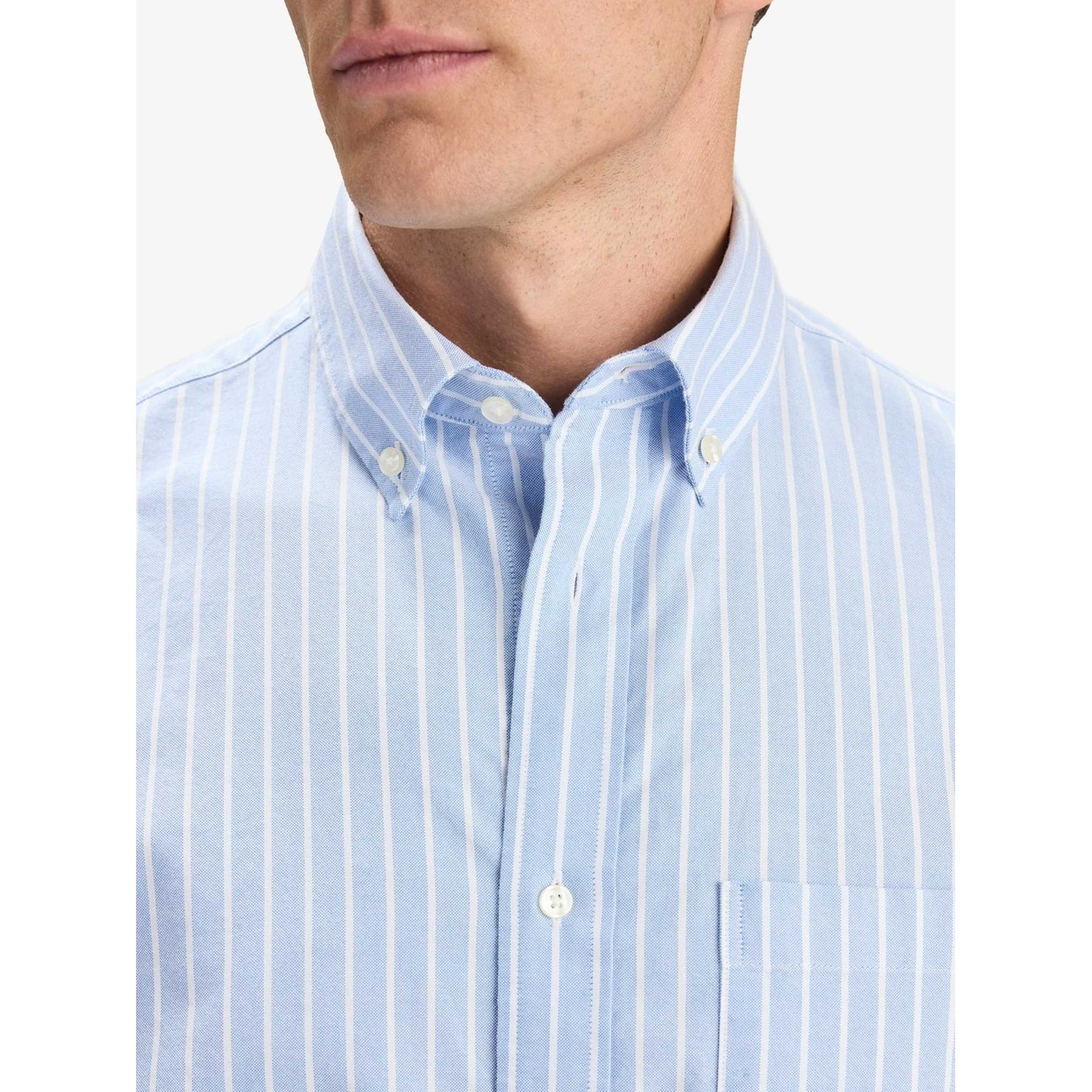 Cotton Striped Casual Oxford Shirt (joe)