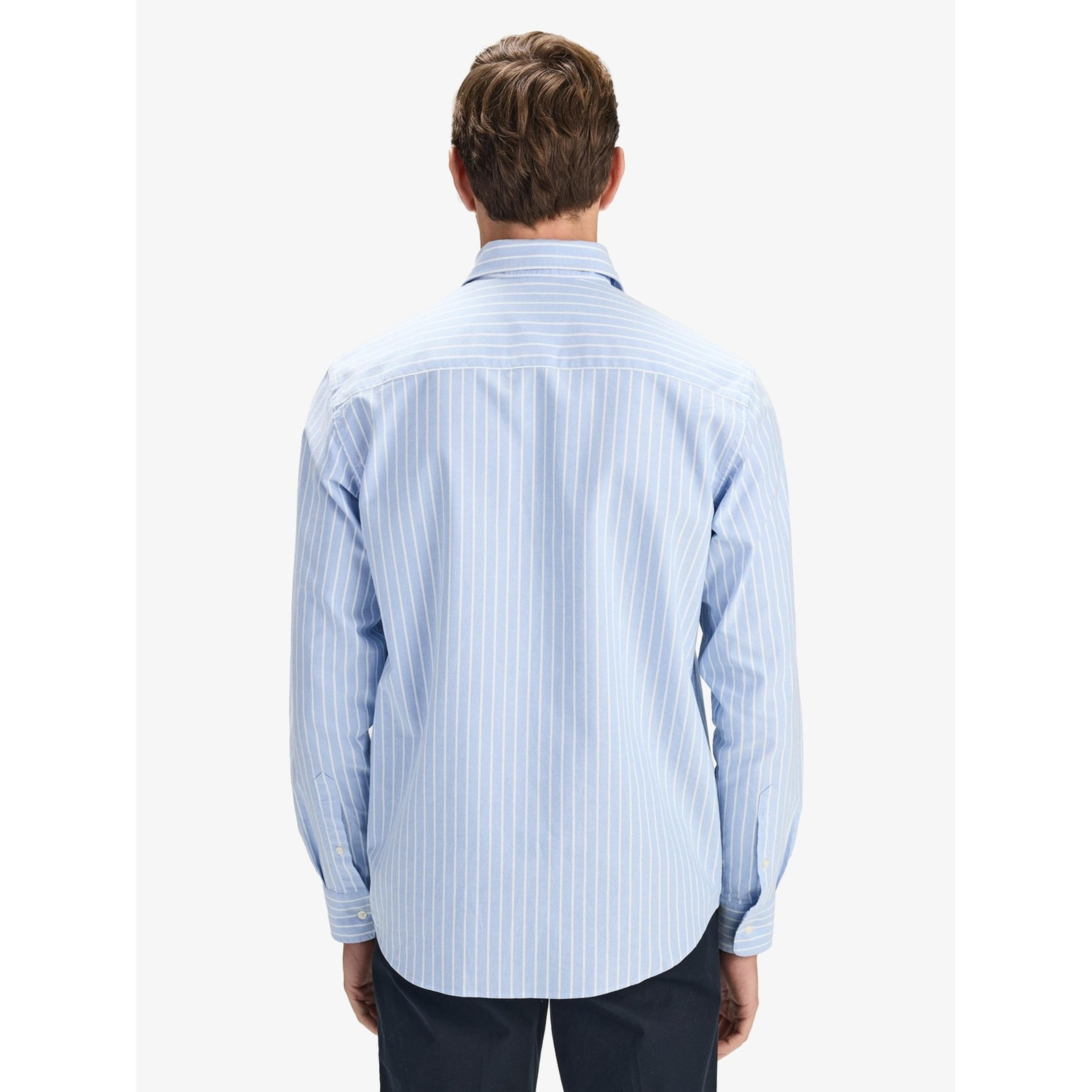 Cotton Striped Casual Oxford Shirt (joe)