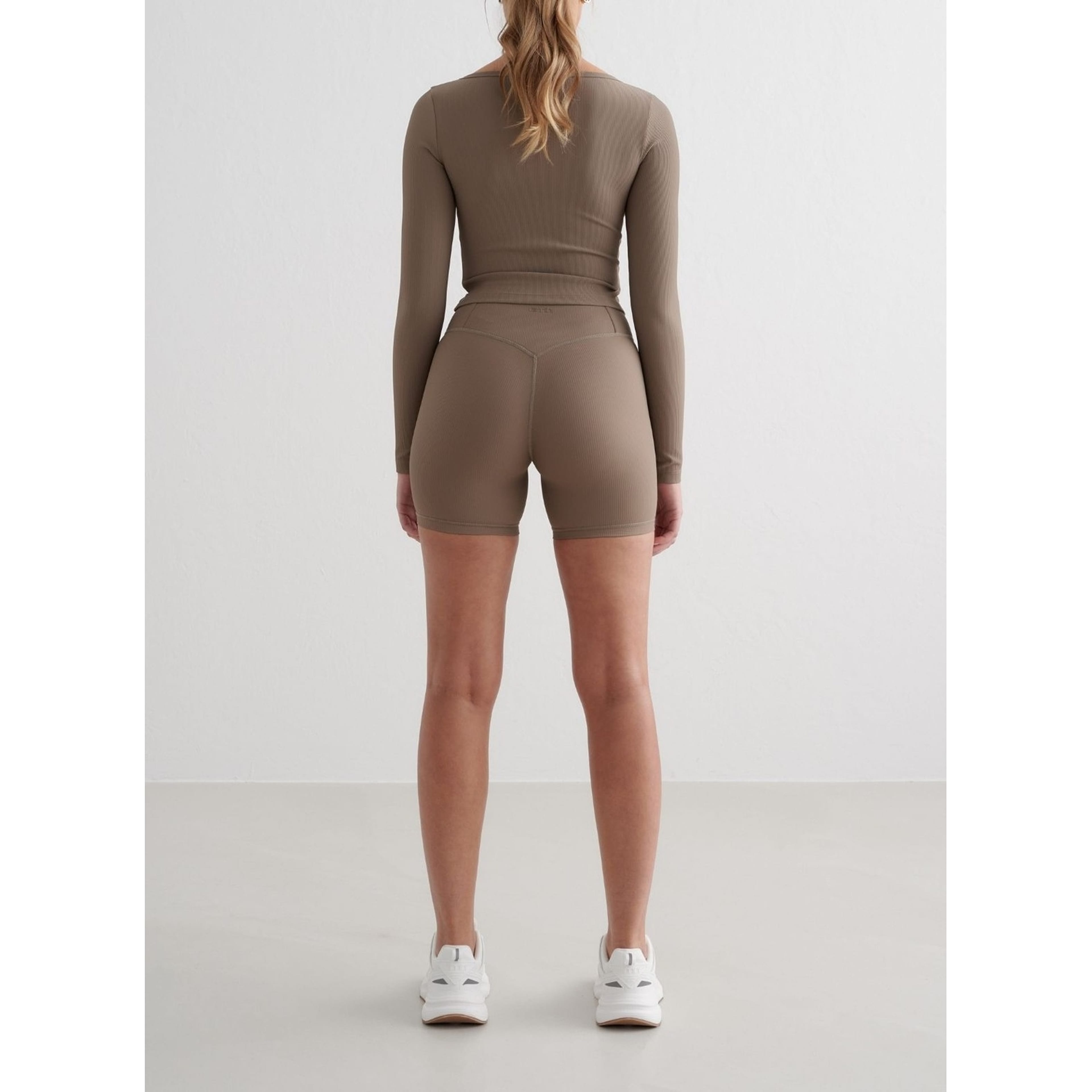 Nougat Ribbed Performance Zipped Cardigan