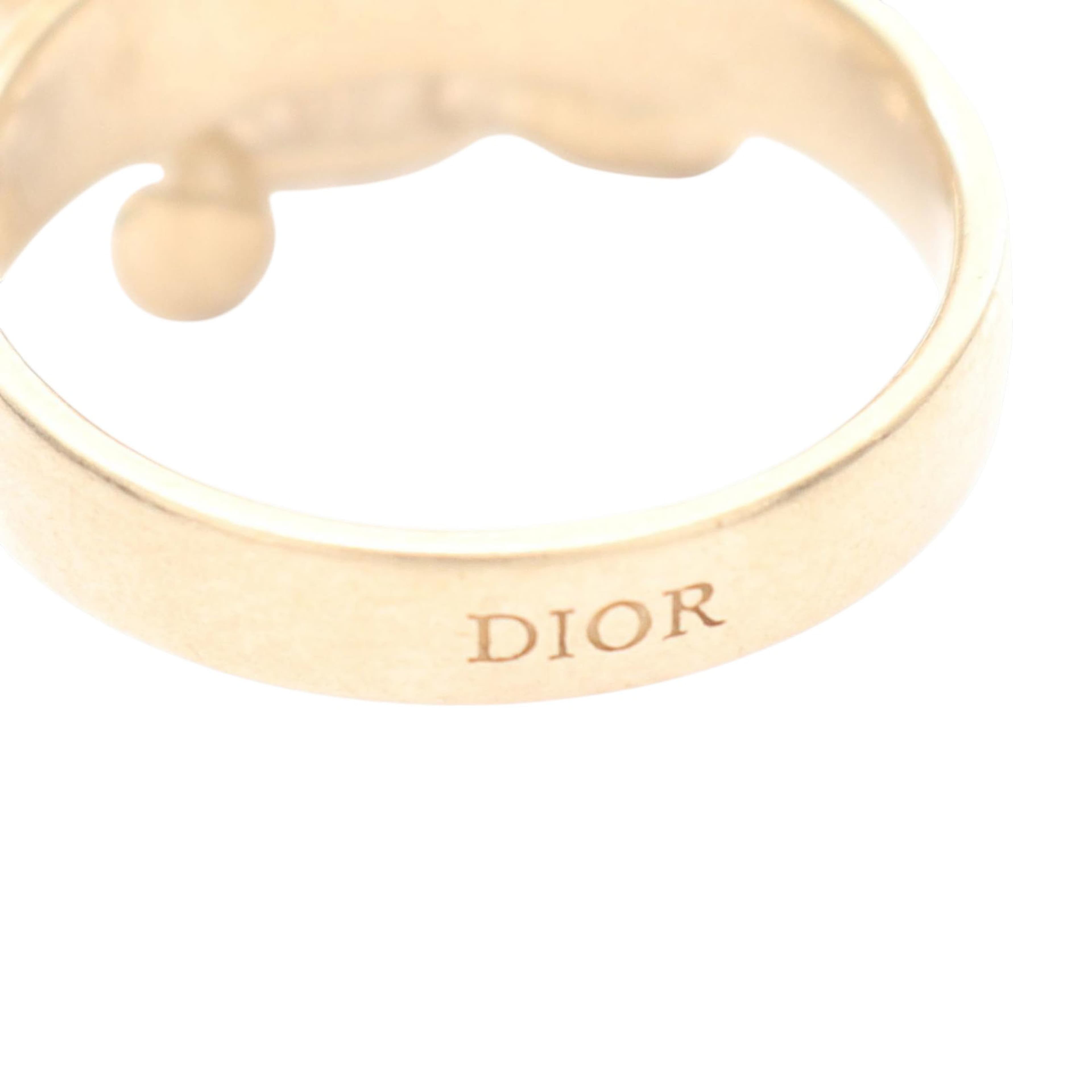 Dior Gold Plated Turtle Flower Ring, från Luxclusif, i färgen gold. Klicka för att öppna bilden i stort format