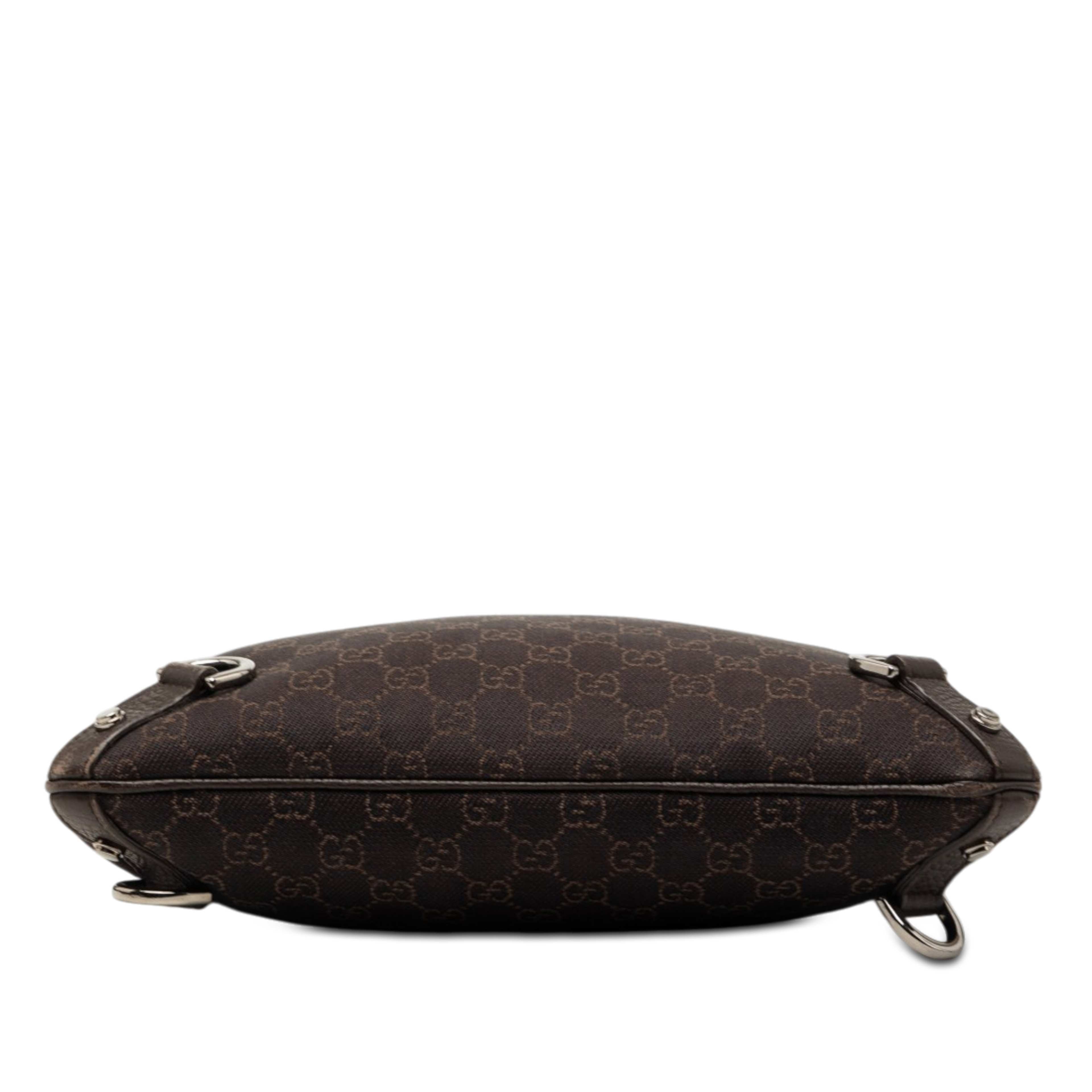Gucci Gg Denim Abbey D Ring Crossbody, från Luxclusif, i färgen brun. Klicka för att öppna bilden i stort format