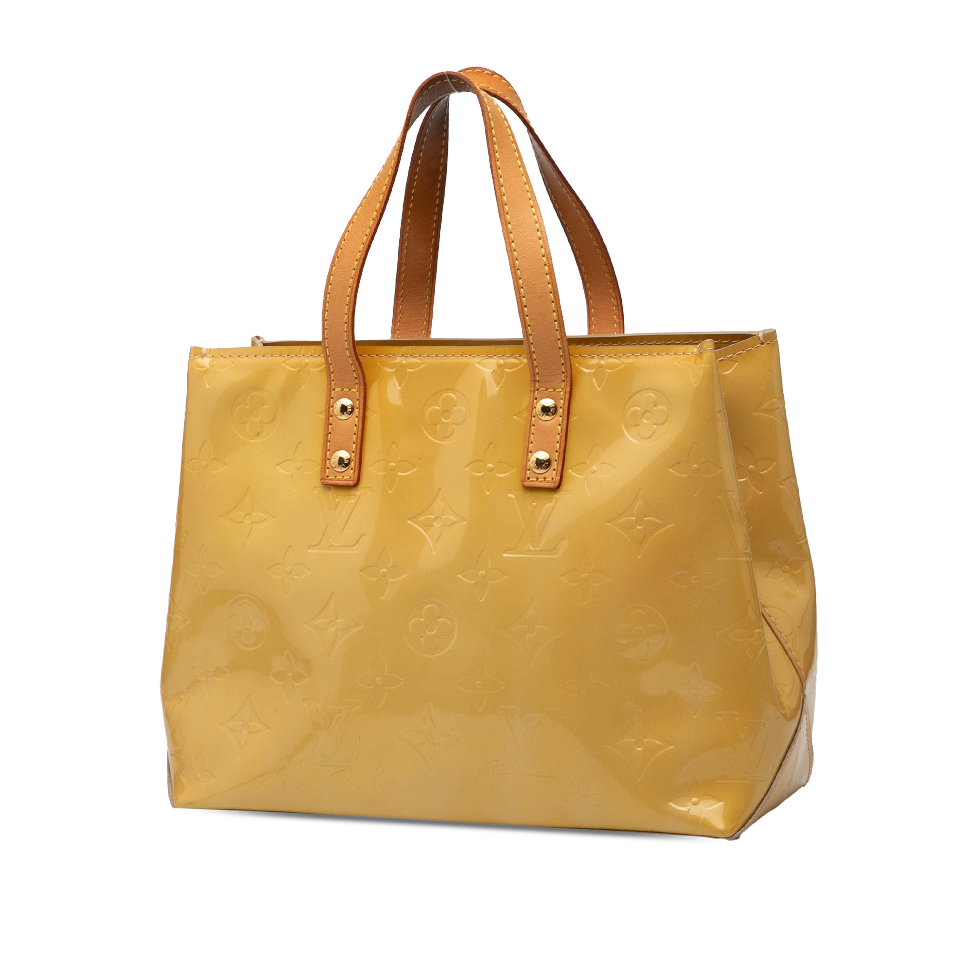 Louis Vuitton Monogram Vernis Reade Pm, från Luxclusif, i färgen beige. Klicka för att öppna bilden i stort format