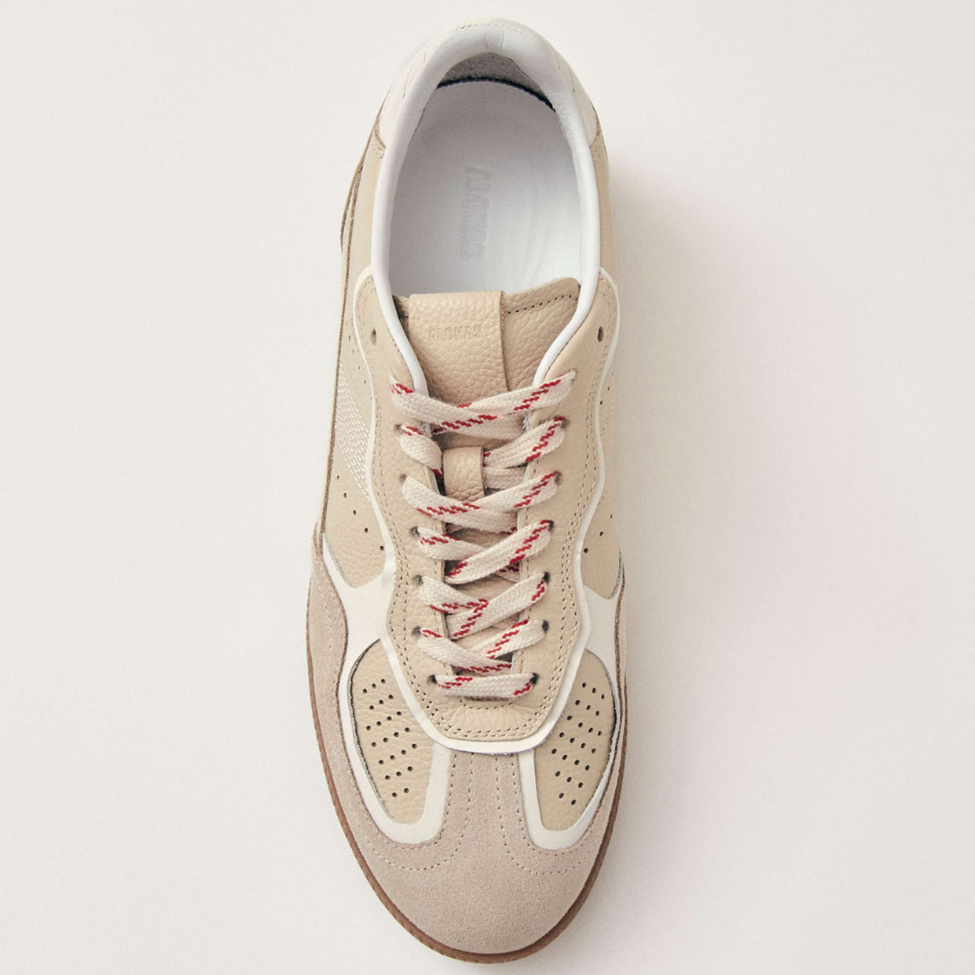 Tb.490 Rife Grain Cream Leather Sneakers