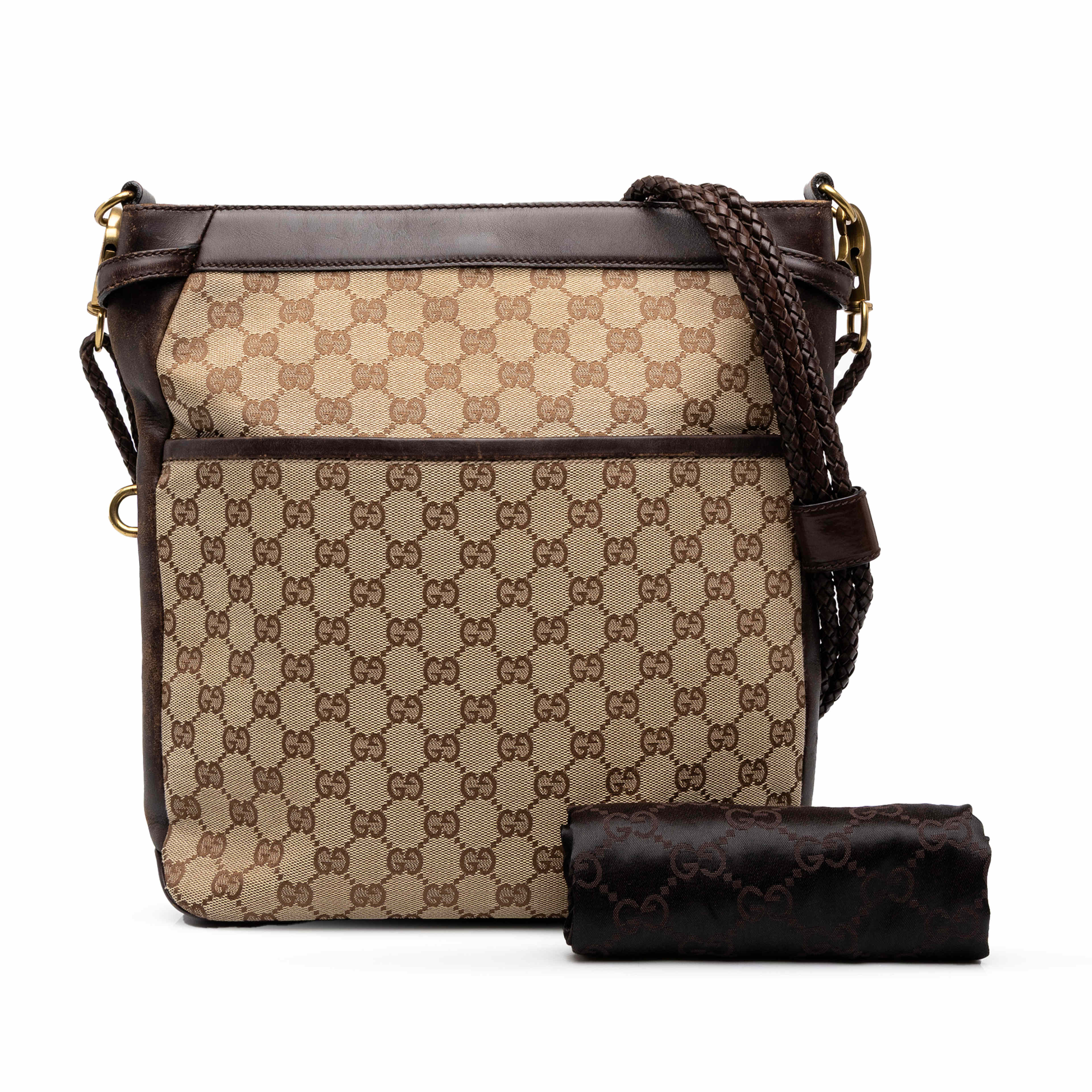 Gucci Gg Canvas Crossbody, från Luxclusif, i färgen beige. Klicka för att öppna bilden i stort format