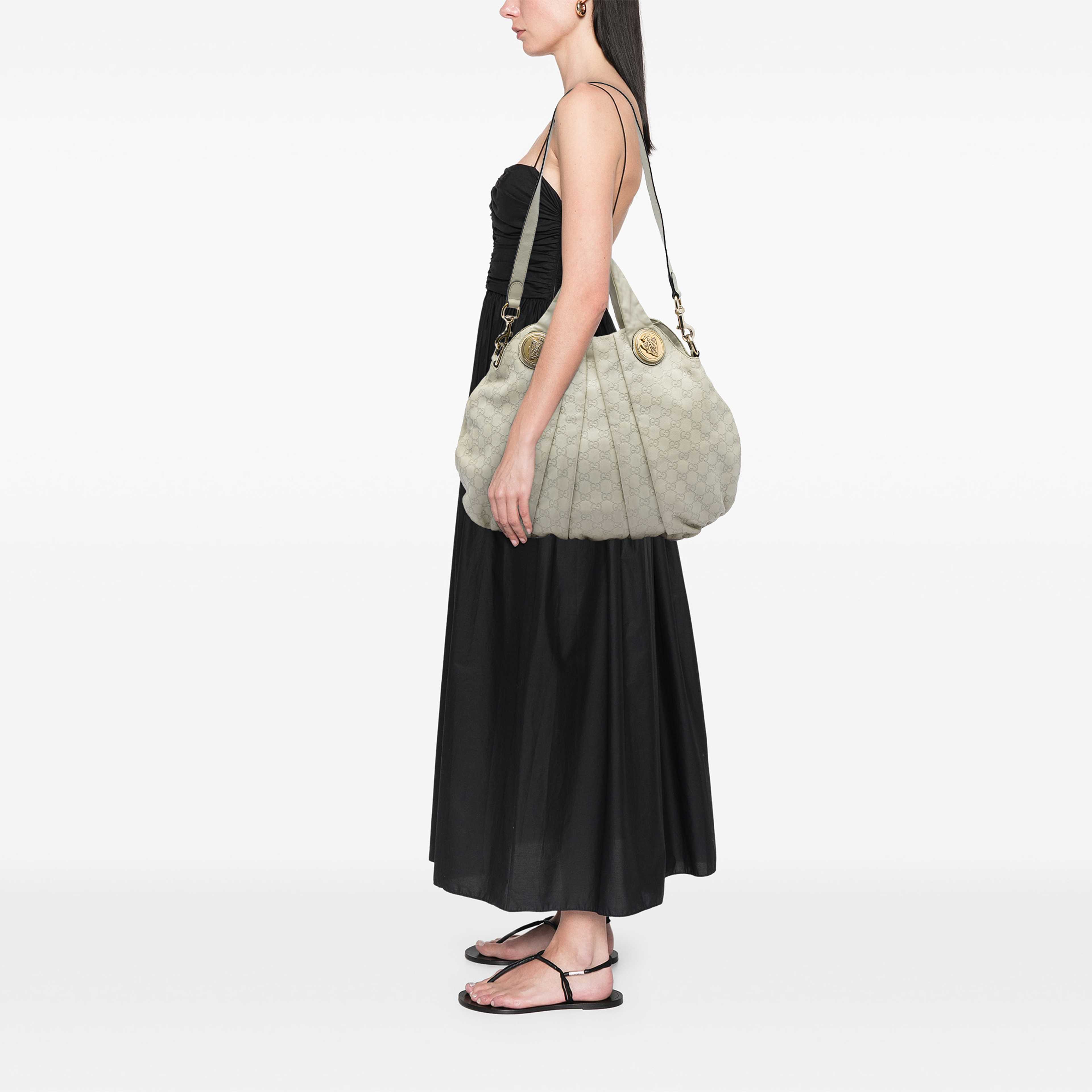 Gucci Large Guccissima Hysteria Satchel, från Luxclusif, i färgen brun. Klicka för att öppna bilden i stort format