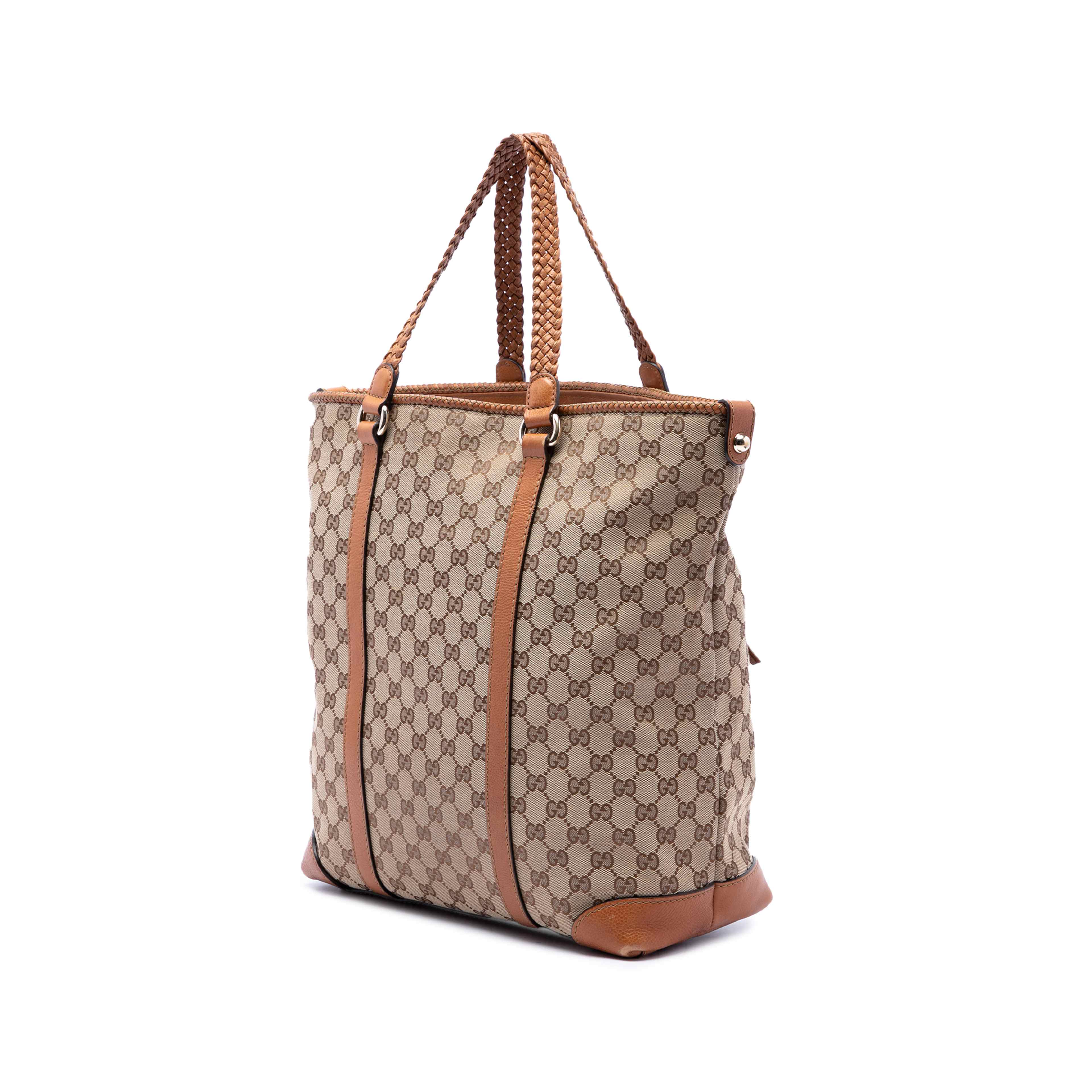 Gucci Large Gg Canvas Marrakech Tote, från Luxclusif, i färgen beige. Klicka för att öppna bilden i stort format