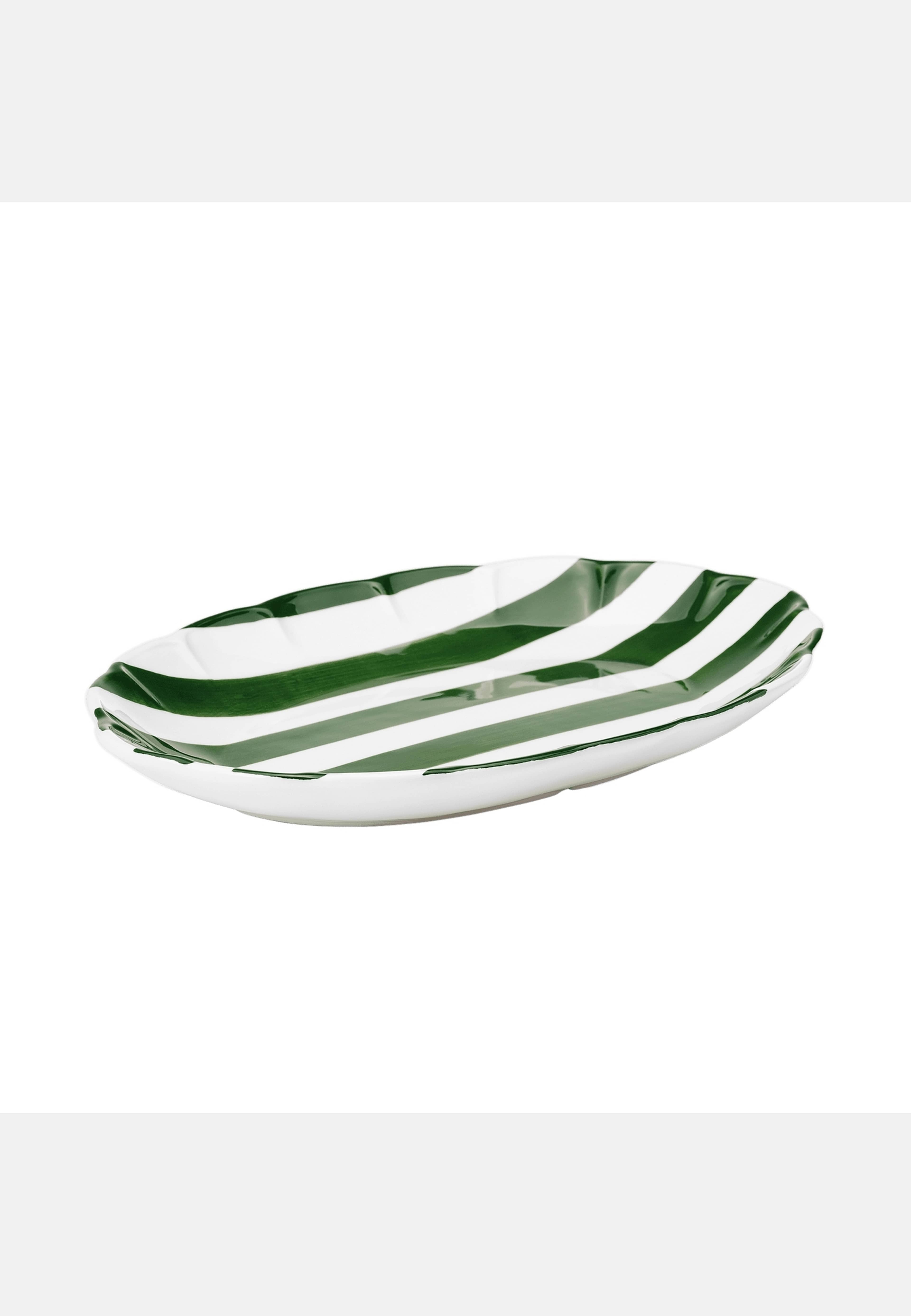 Stripe Serveringsfat - 36 Cm, från Pick A Poppy, i färgen green. Klicka för att öppna bilden i stort format