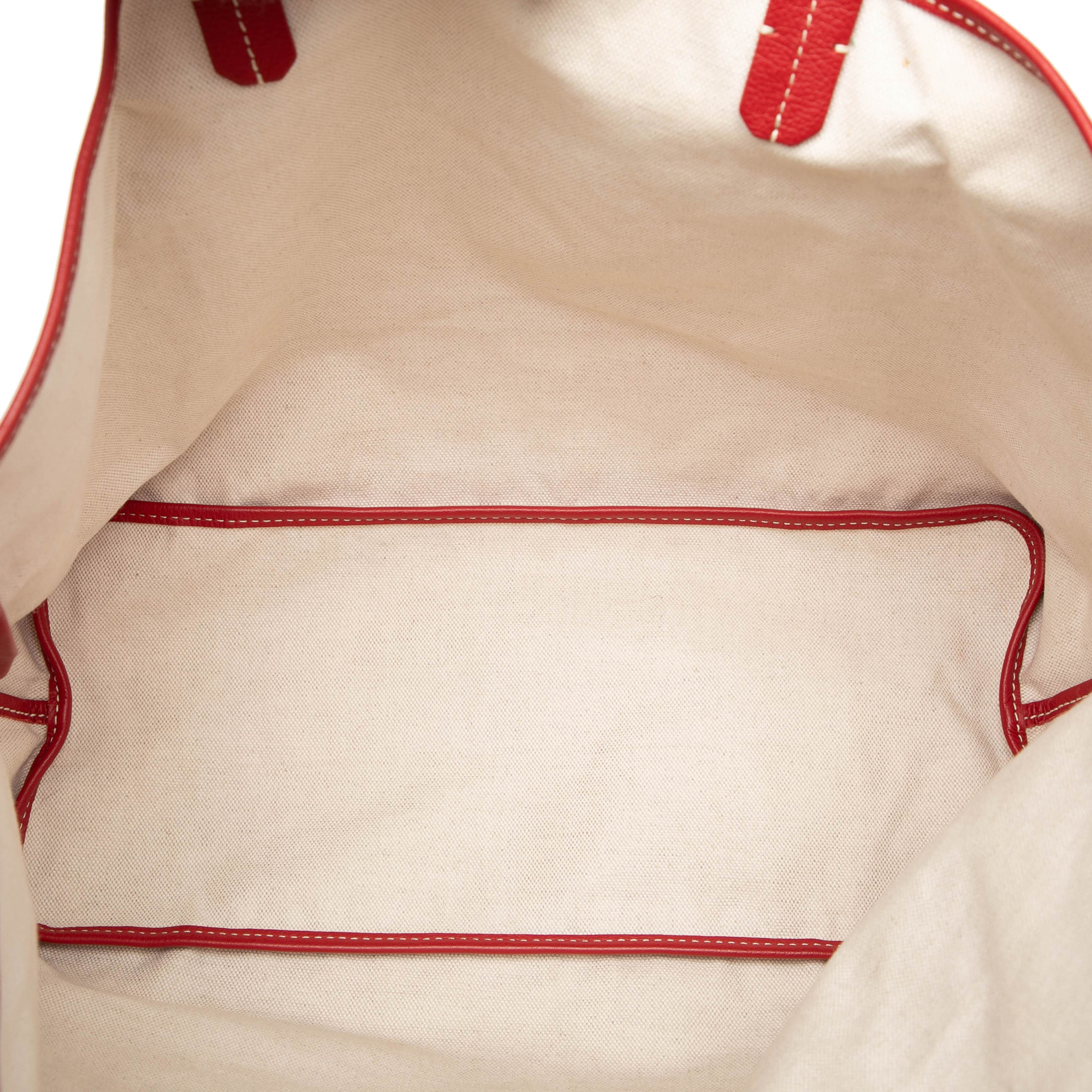 Goyard Goyardine Saint Louis Pm, från Luxclusif, i färgen red. Klicka för att öppna bilden i stort format