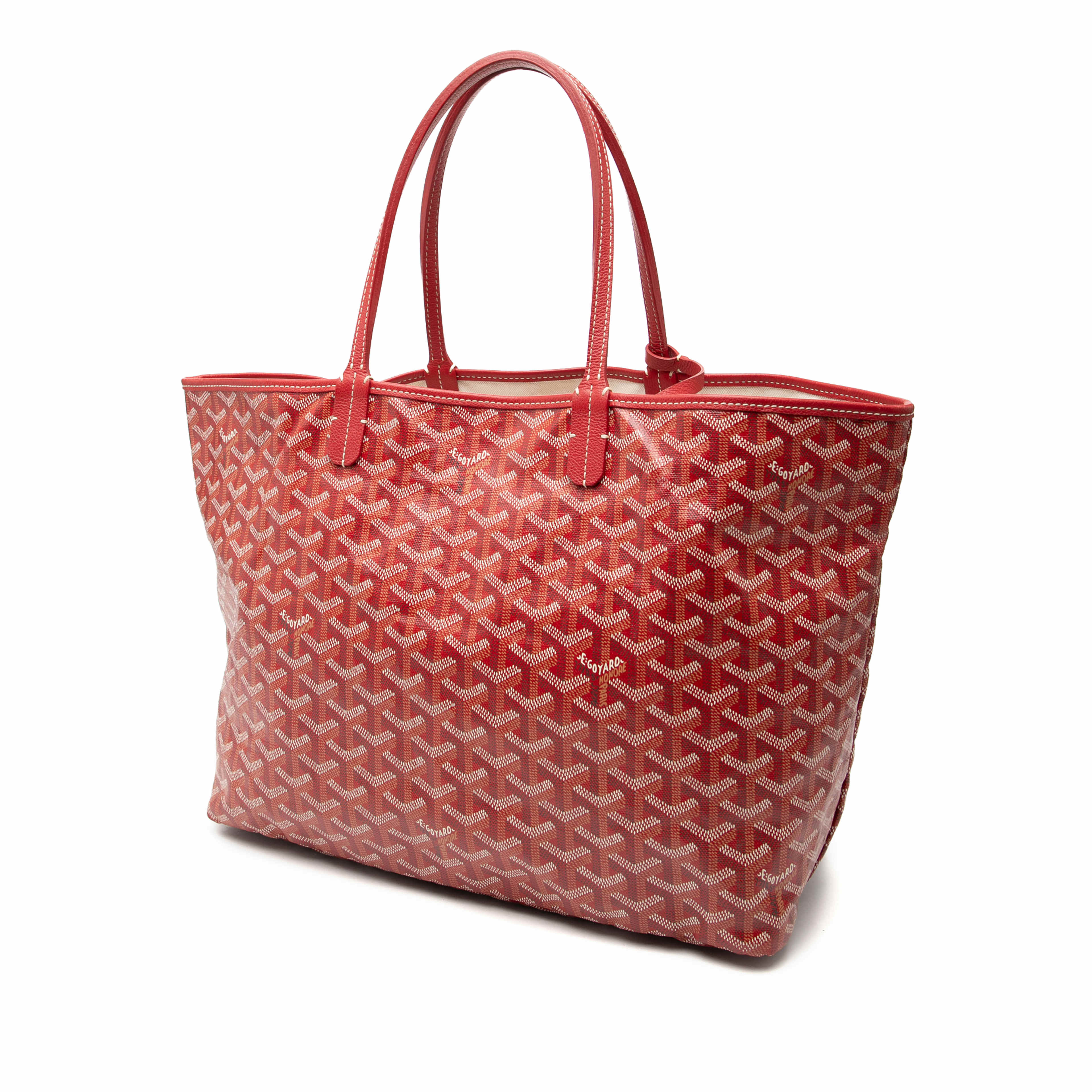 Goyard Goyardine Saint Louis Pm, från Luxclusif, i färgen red. Klicka för att öppna bilden i stort format