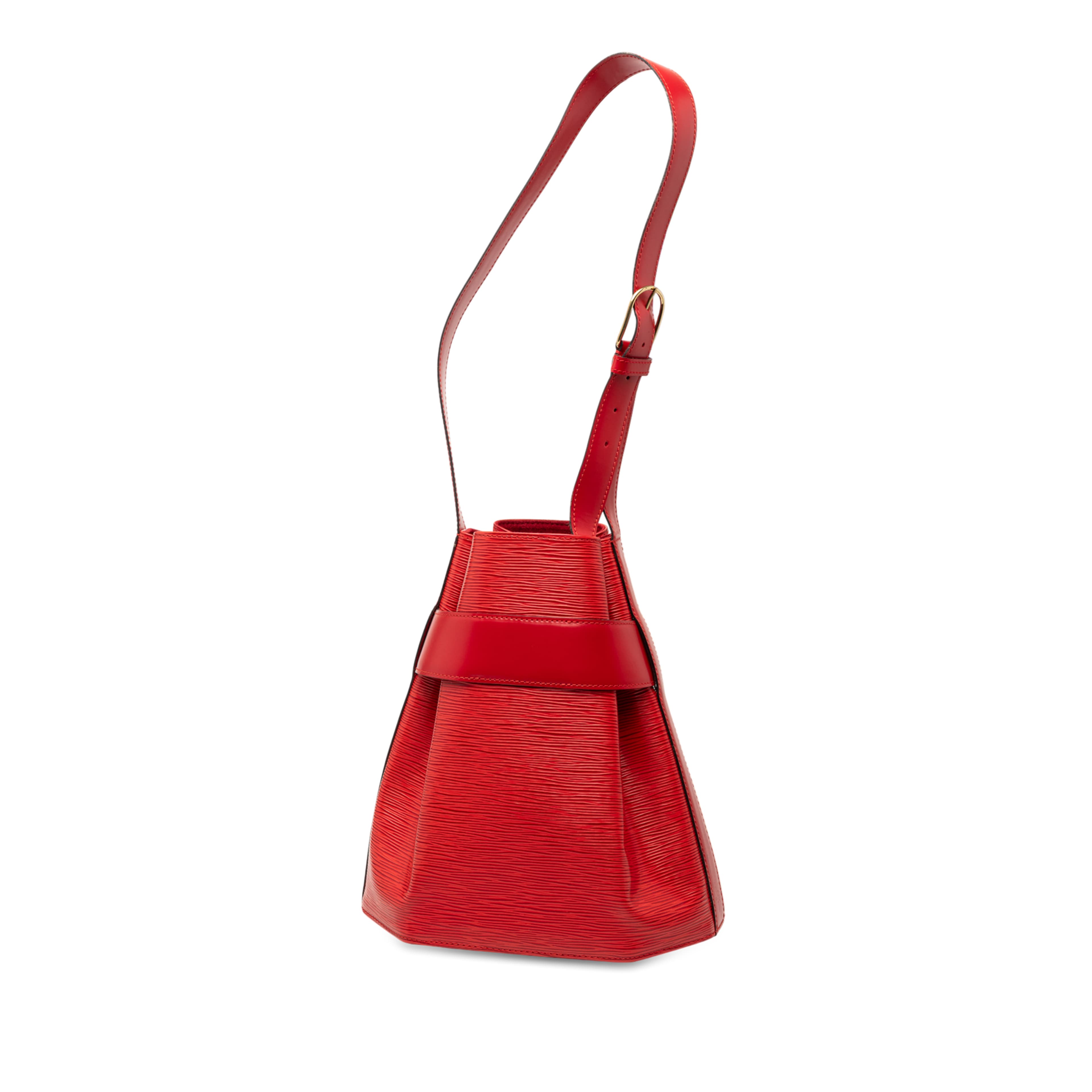 Louis Vuitton Epi Sac D Epaule Pm, från Luxclusif, i färgen red. Klicka för att öppna bilden i stort format