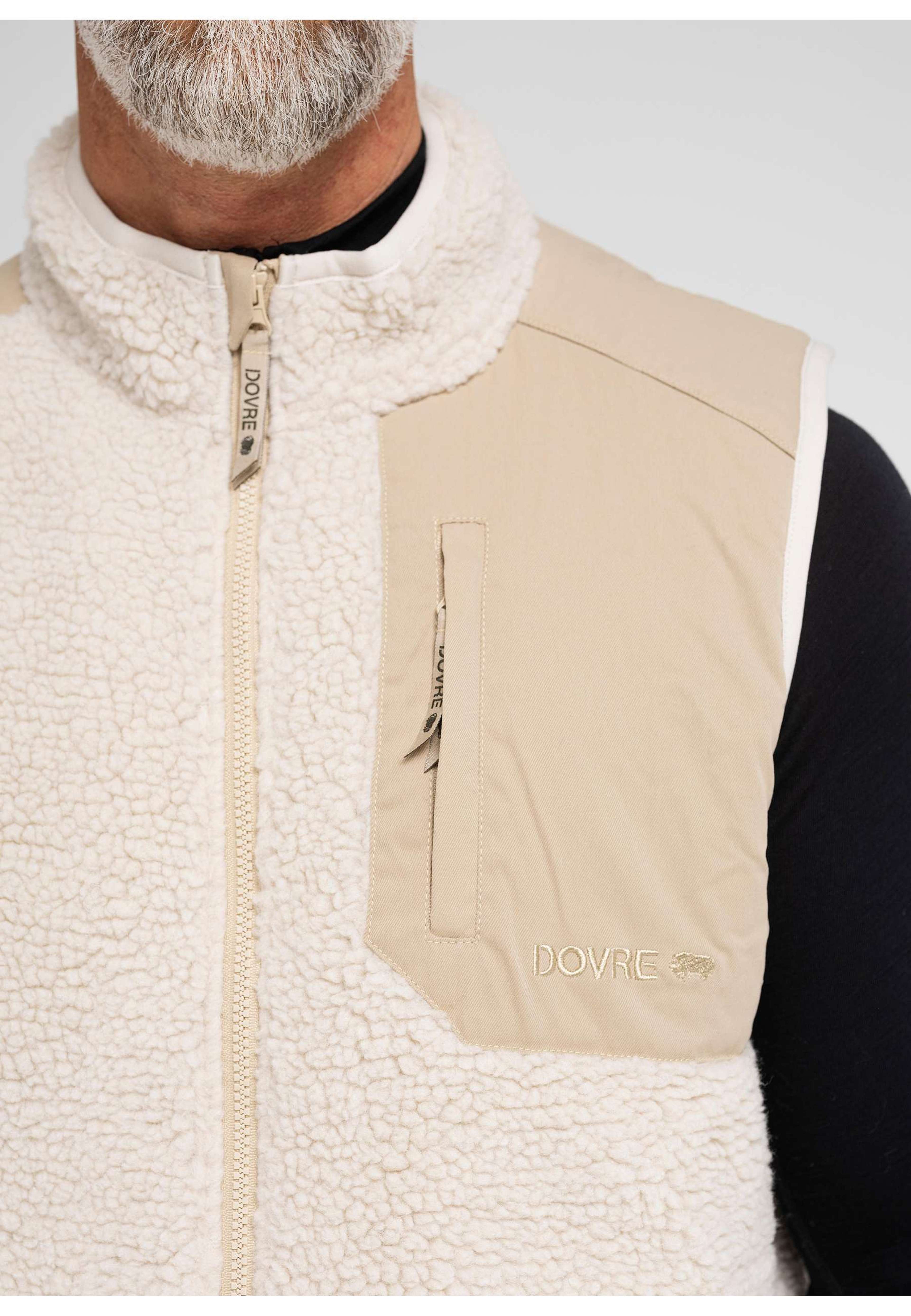 Teddy Fleece Väst | Polyester | Beige