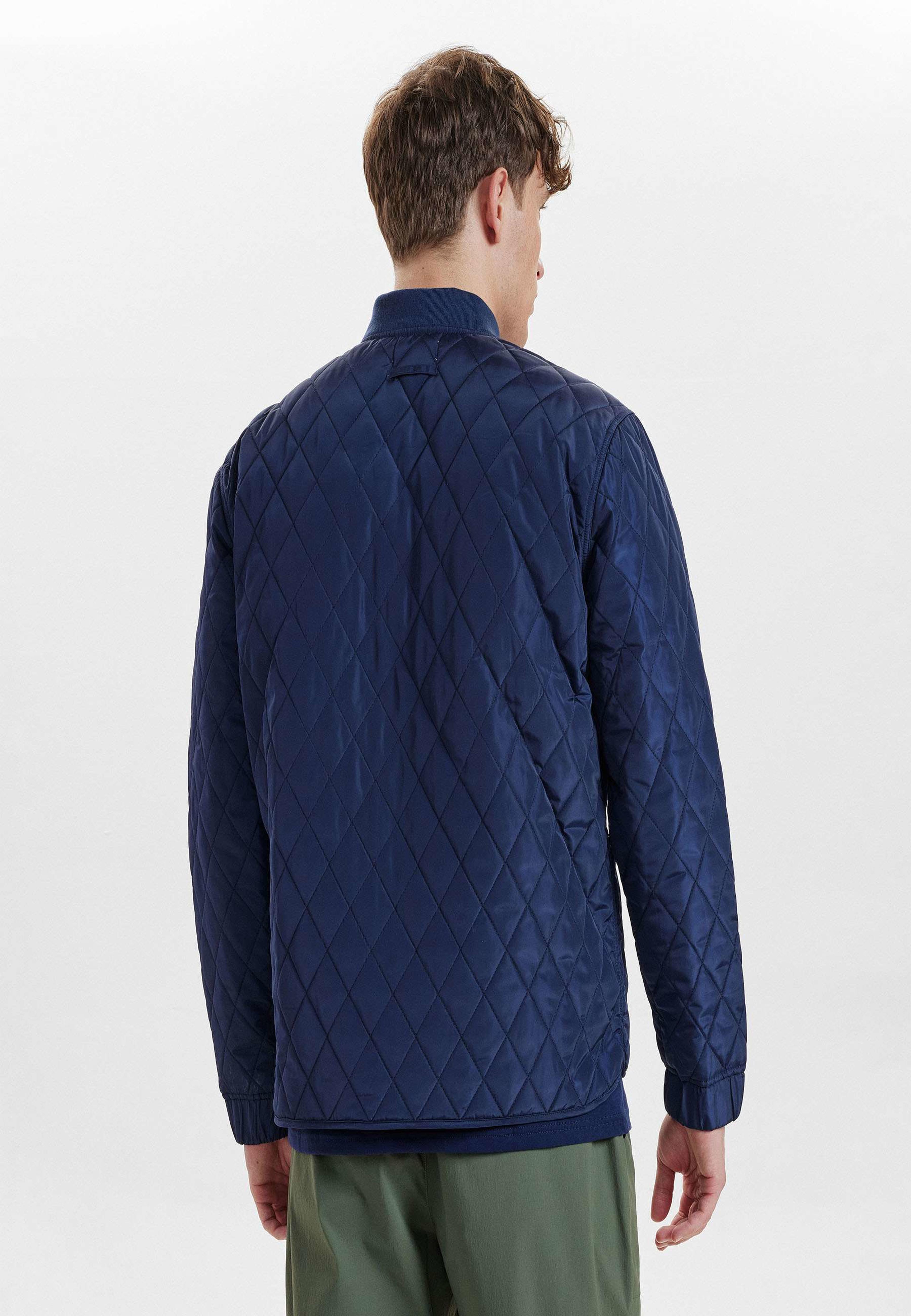 Quiltad Jacka | Återvunnen Polyester | Marinblå