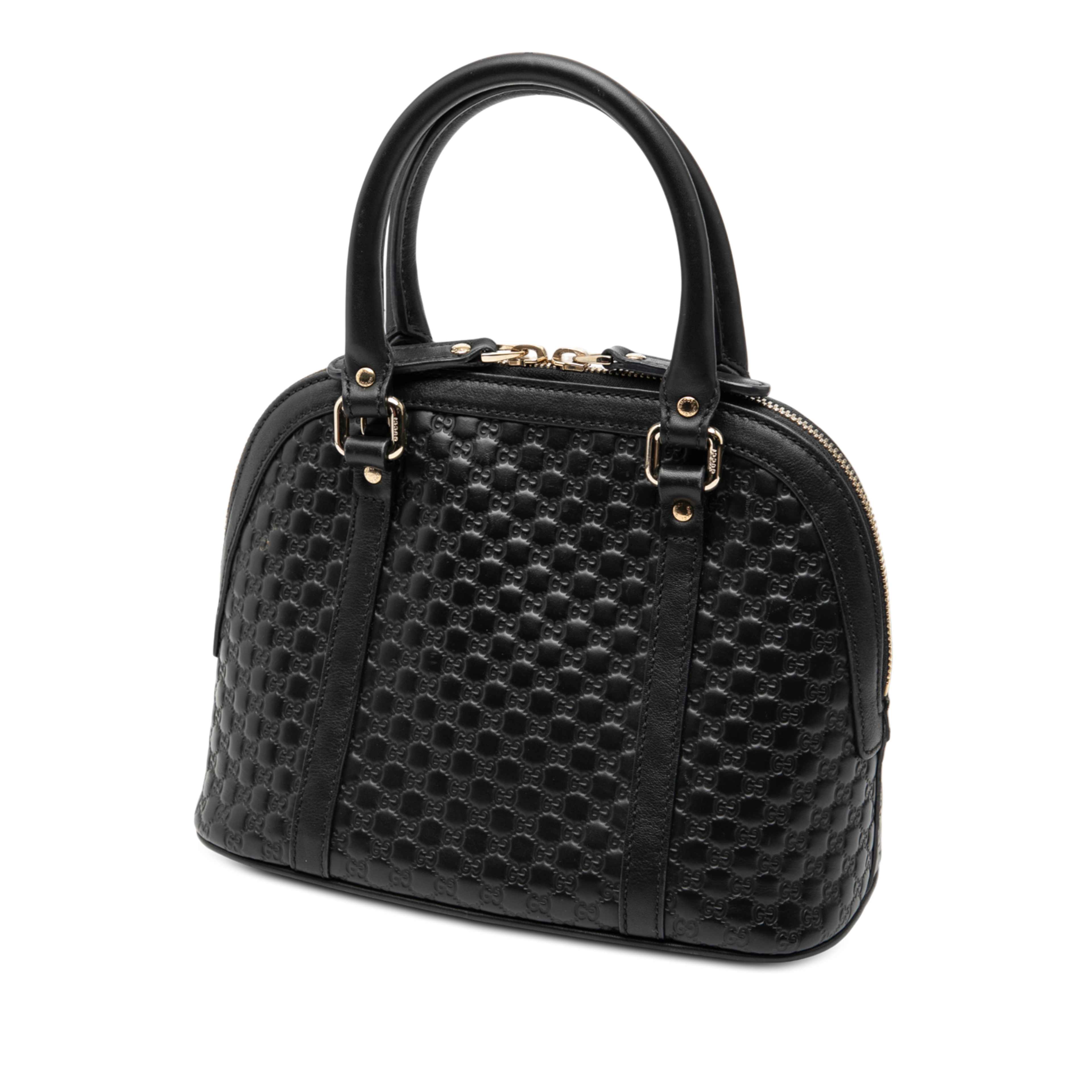 Gucci Mini Microguccissima Dome Satchel, från Luxclusif, i färgen black. Klicka för att öppna bilden i stort format