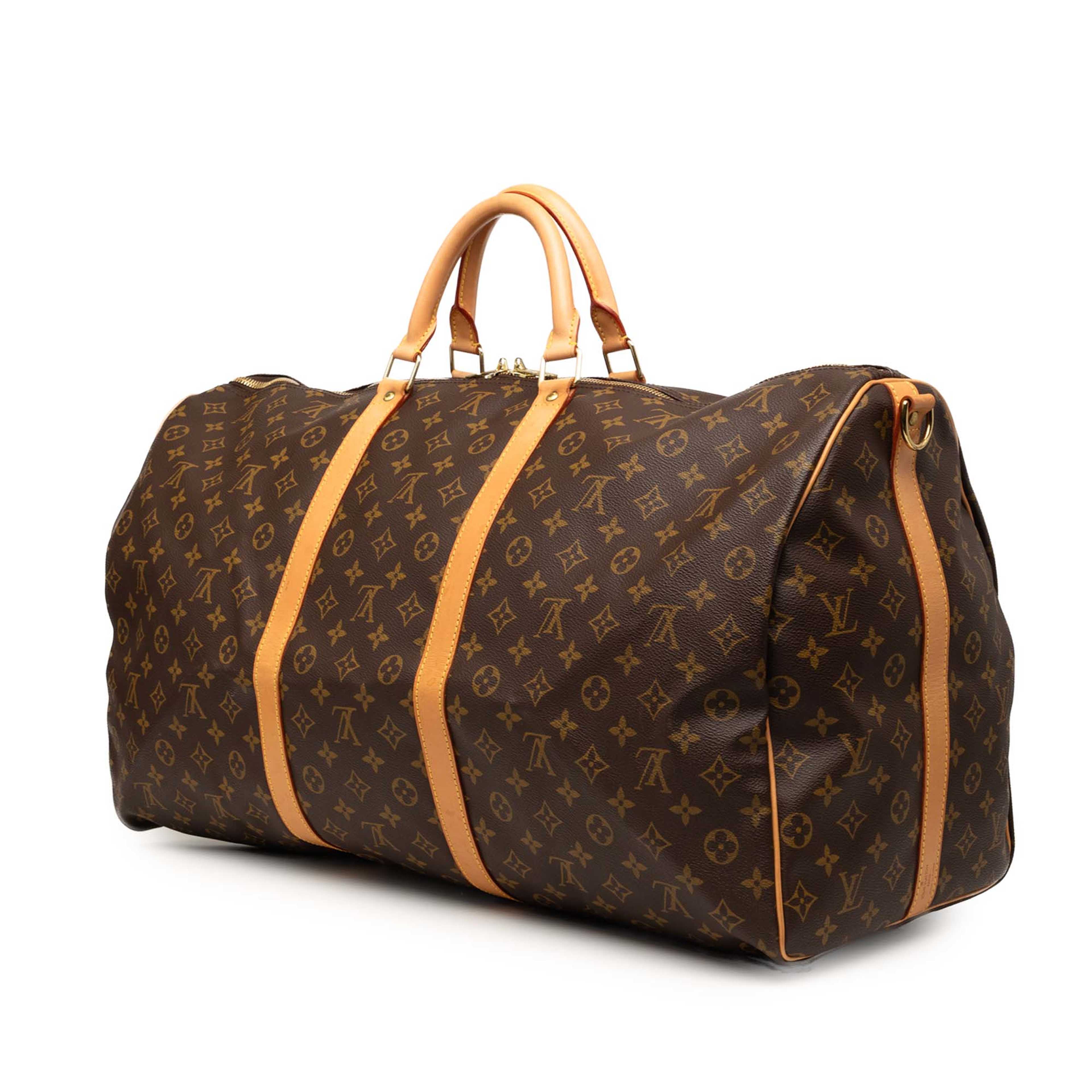 Louis Vuitton Monogram Keepall Bandouliere 60, från Luxclusif, i färgen brown. Klicka för att öppna bilden i stort format