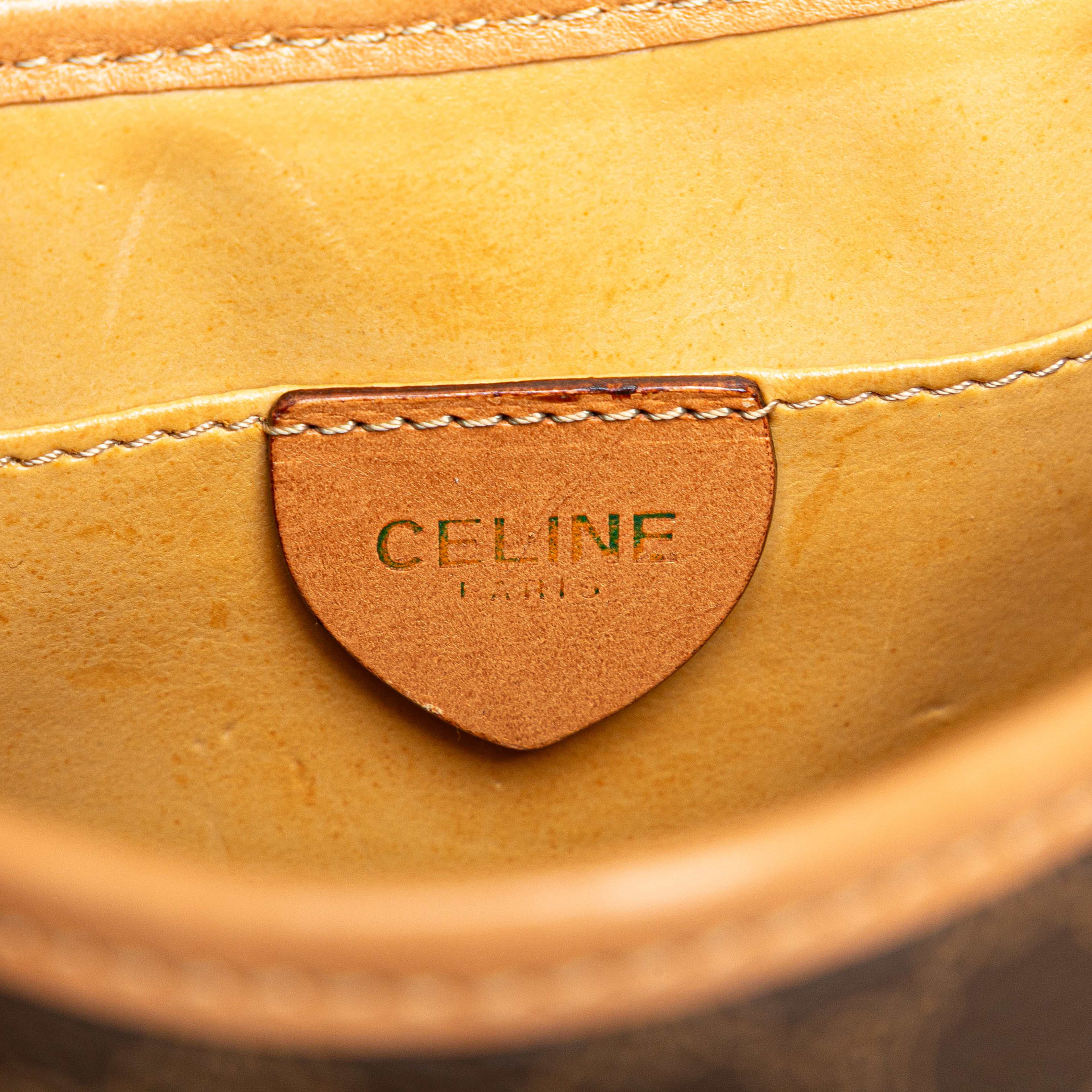 Celine Macadam Coated Canvas Crossbody, från Luxclusif, i färgen brown. Klicka för att öppna bilden i stort format