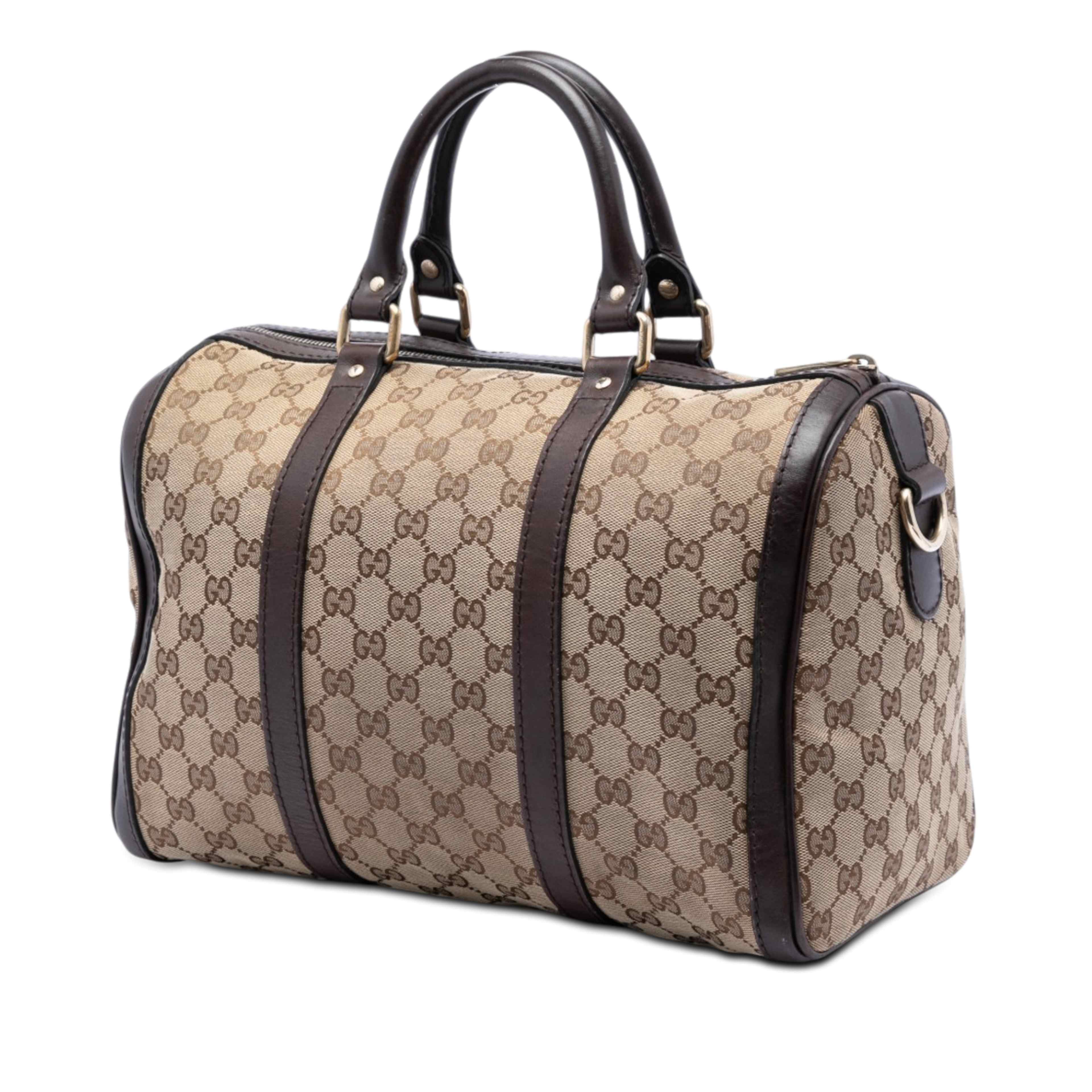 Gucci Medium Gg Canvas Joy Boston Bag, från Luxclusif, i färgen beige. Klicka för att öppna bilden i stort format