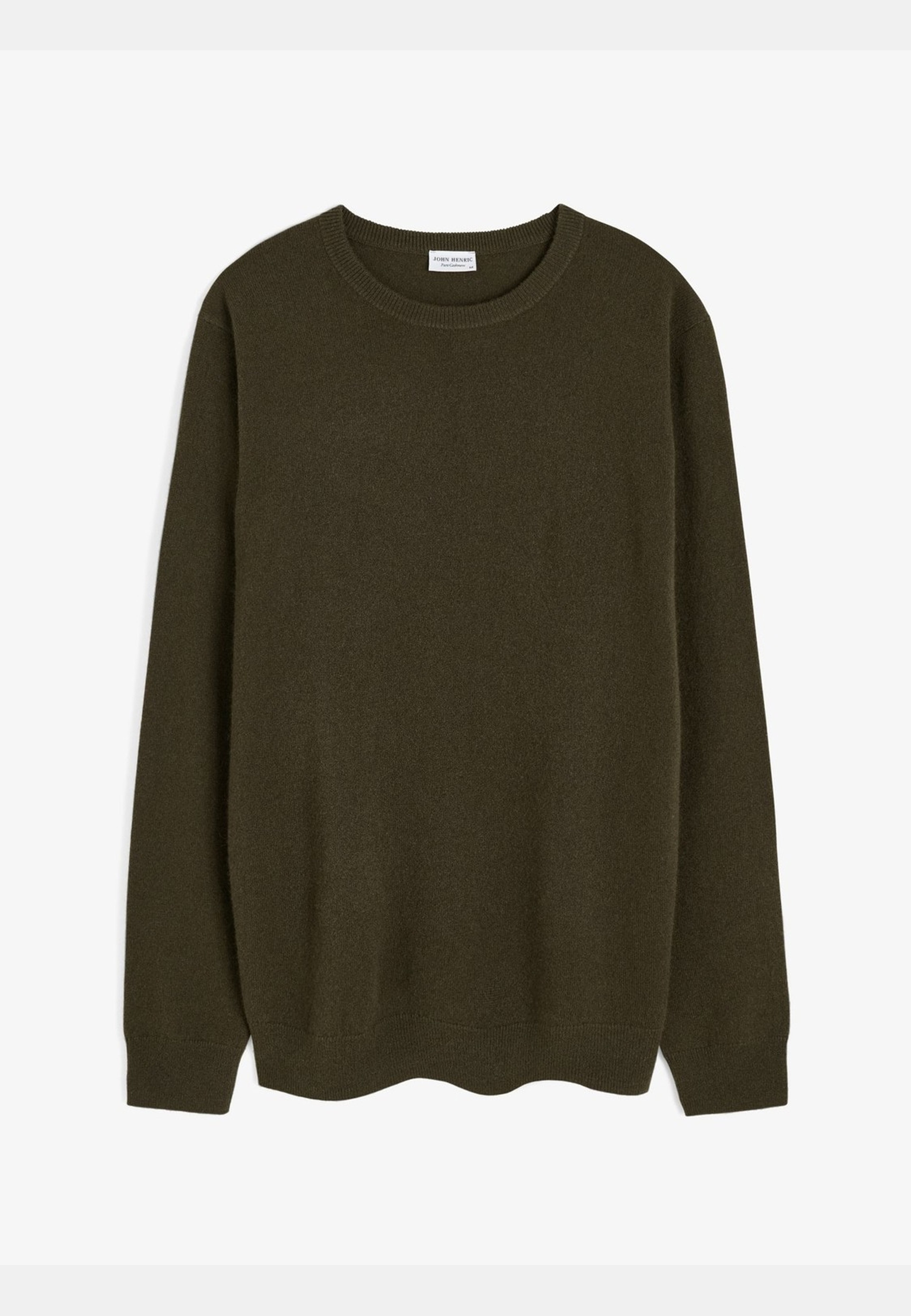 Pure Cashmere Crew Neck Sweater (franke), från John Henric, i färgen green. Klicka för att öppna bilden i stort format