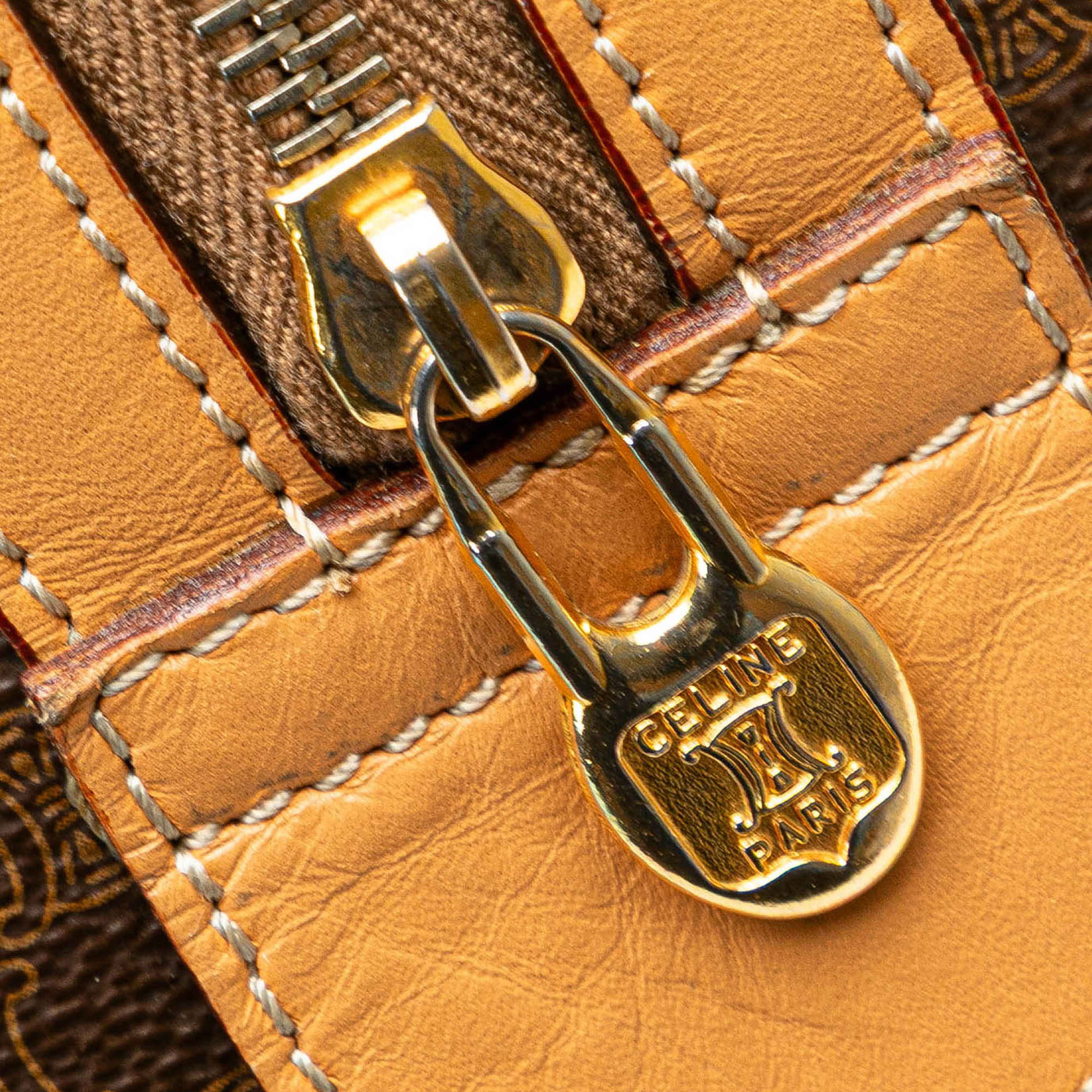 Celine Macadam Coated Canvas Boston Bag