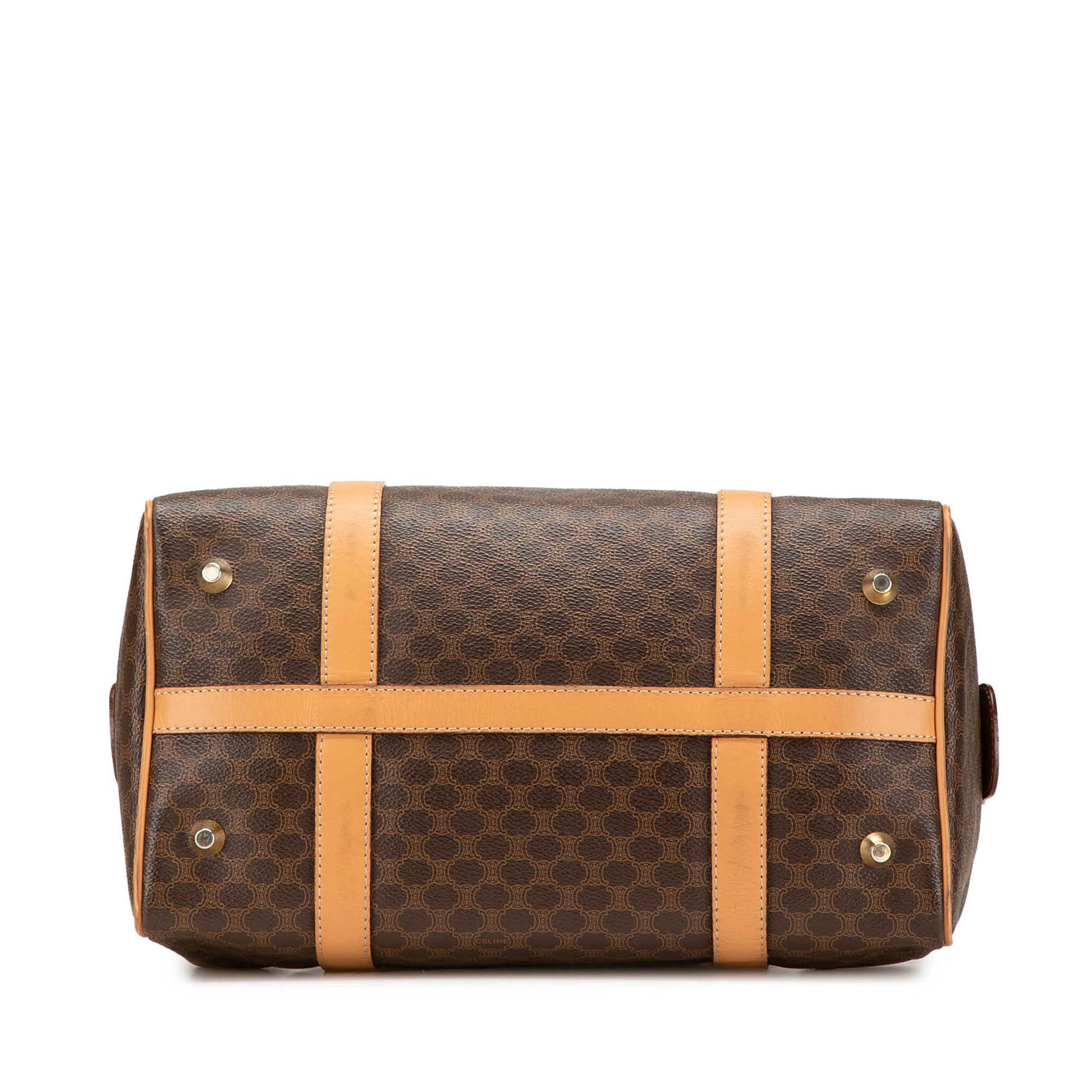 Celine Macadam Coated Canvas Boston Bag
