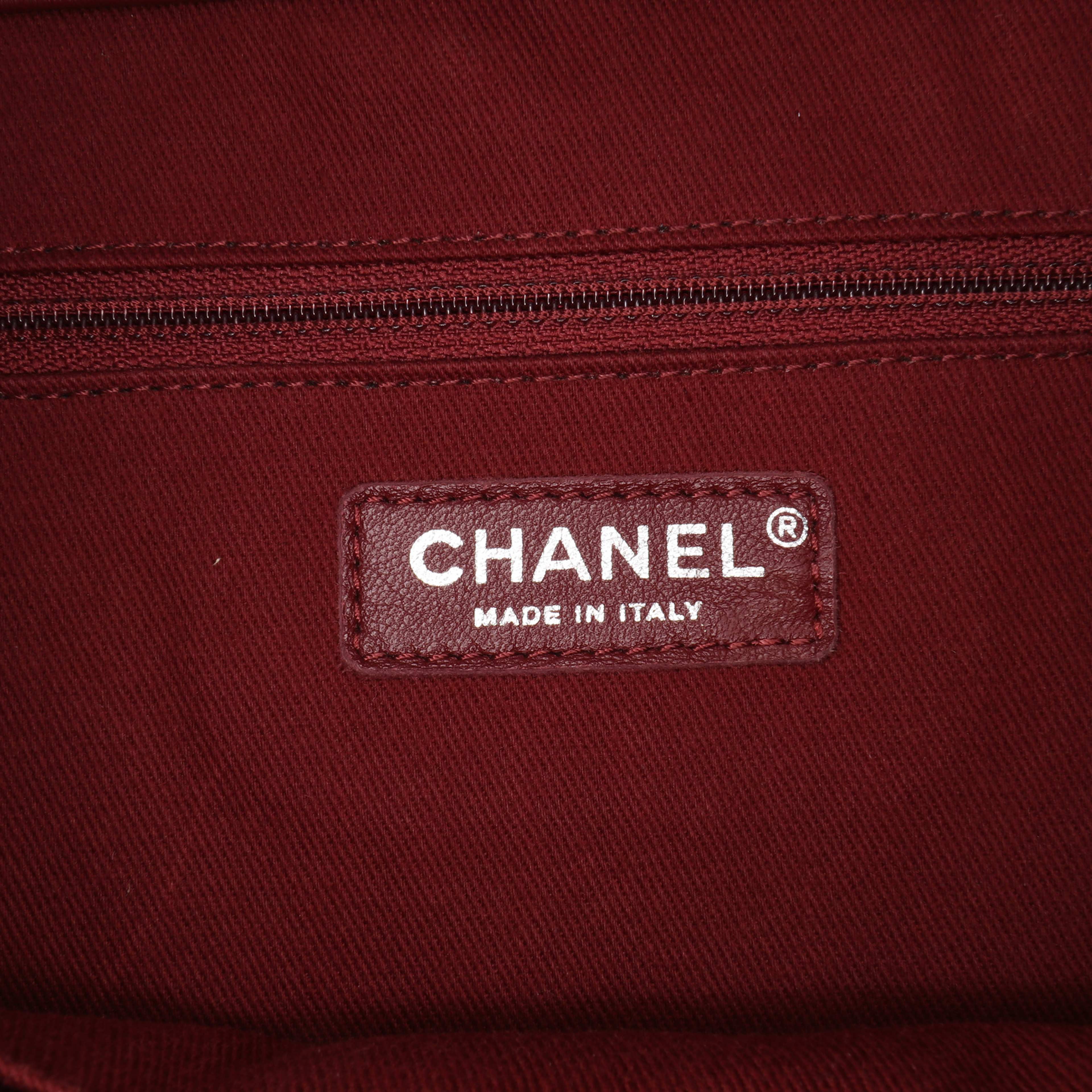 Chanel Large Calfskin Coco Eyelets Shopping Tote