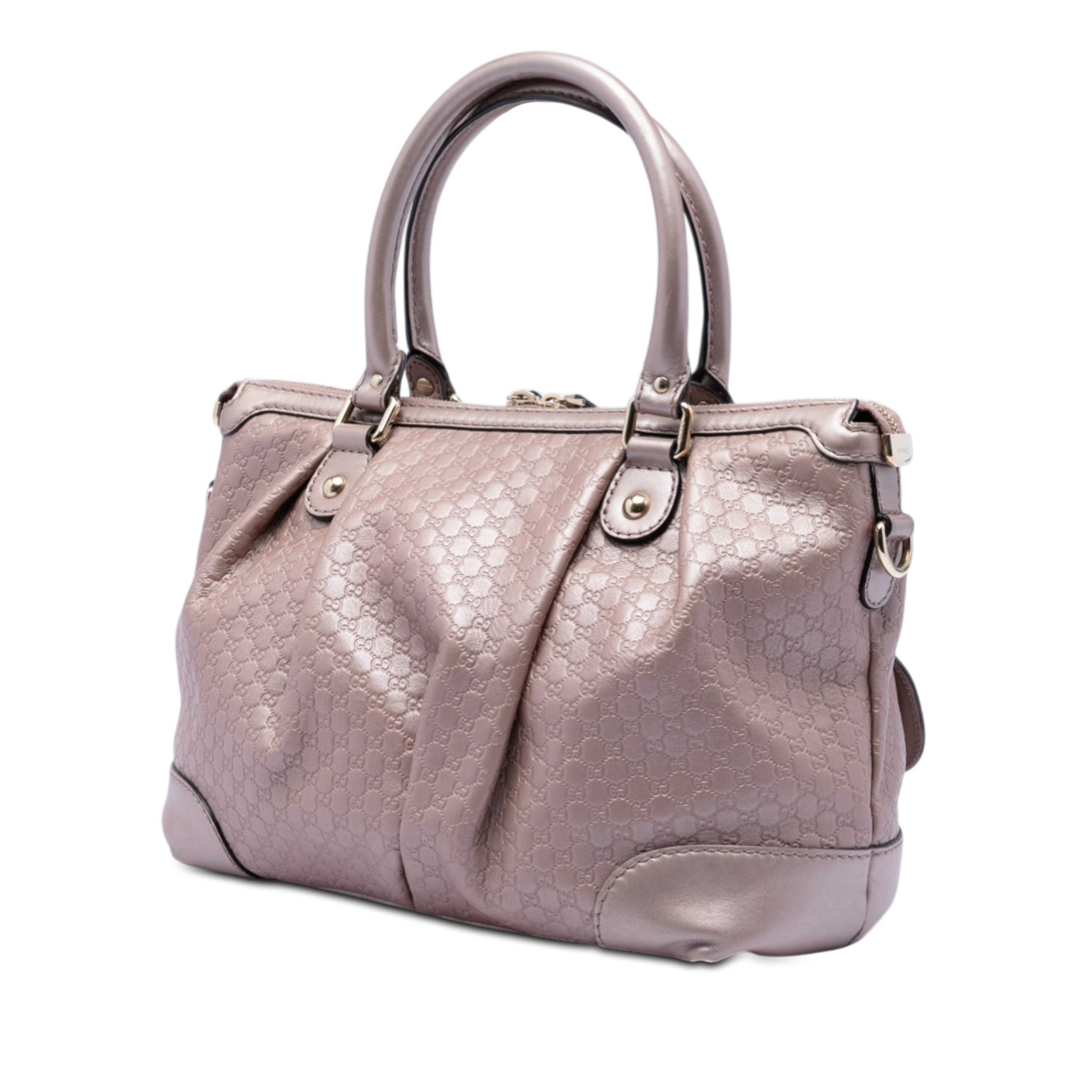 Gucci Microguccissima Sukey Satchel, från Luxclusif, i färgen purple. Klicka för att öppna bilden i stort format