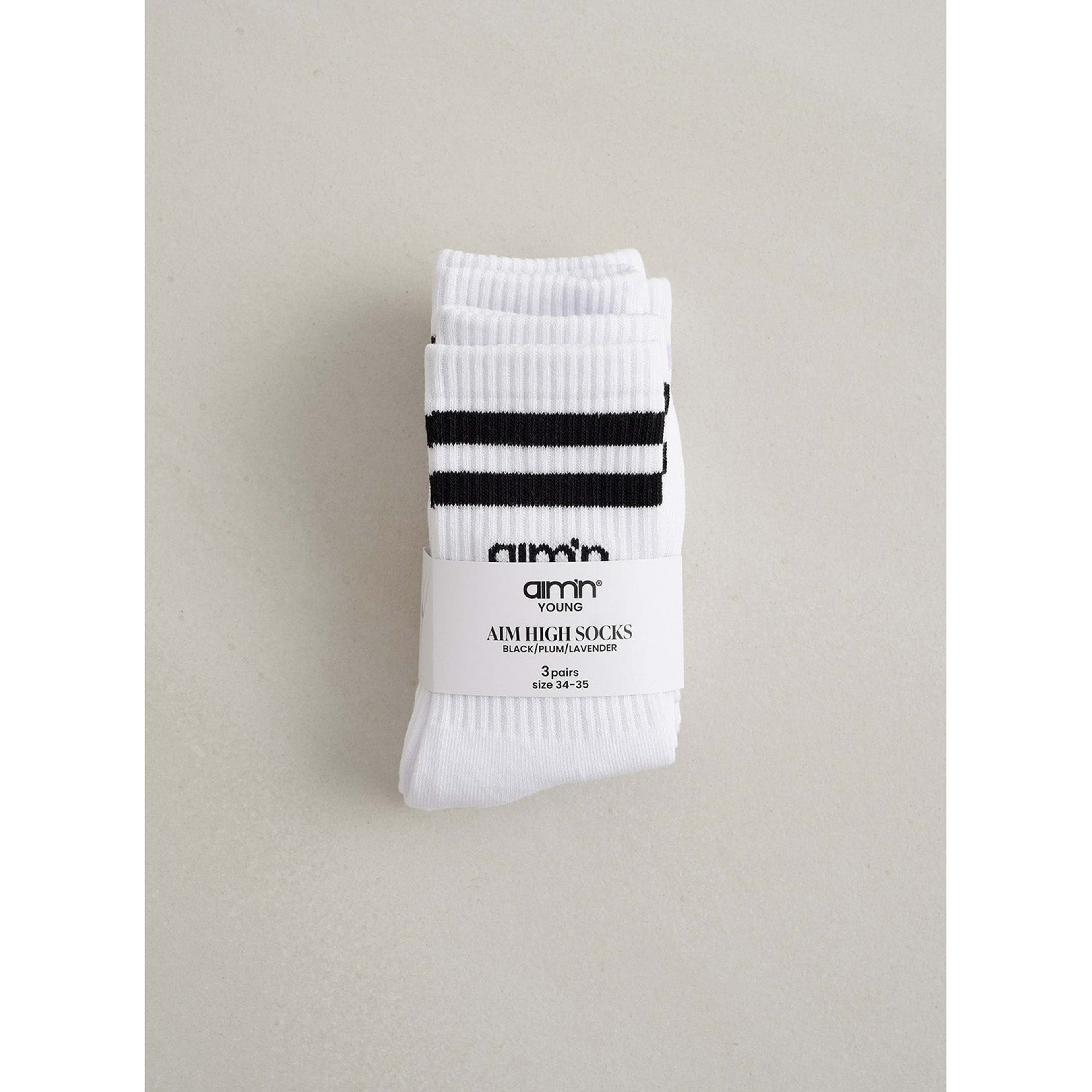 Pale Lavender Young Aim High Socks 3-pack