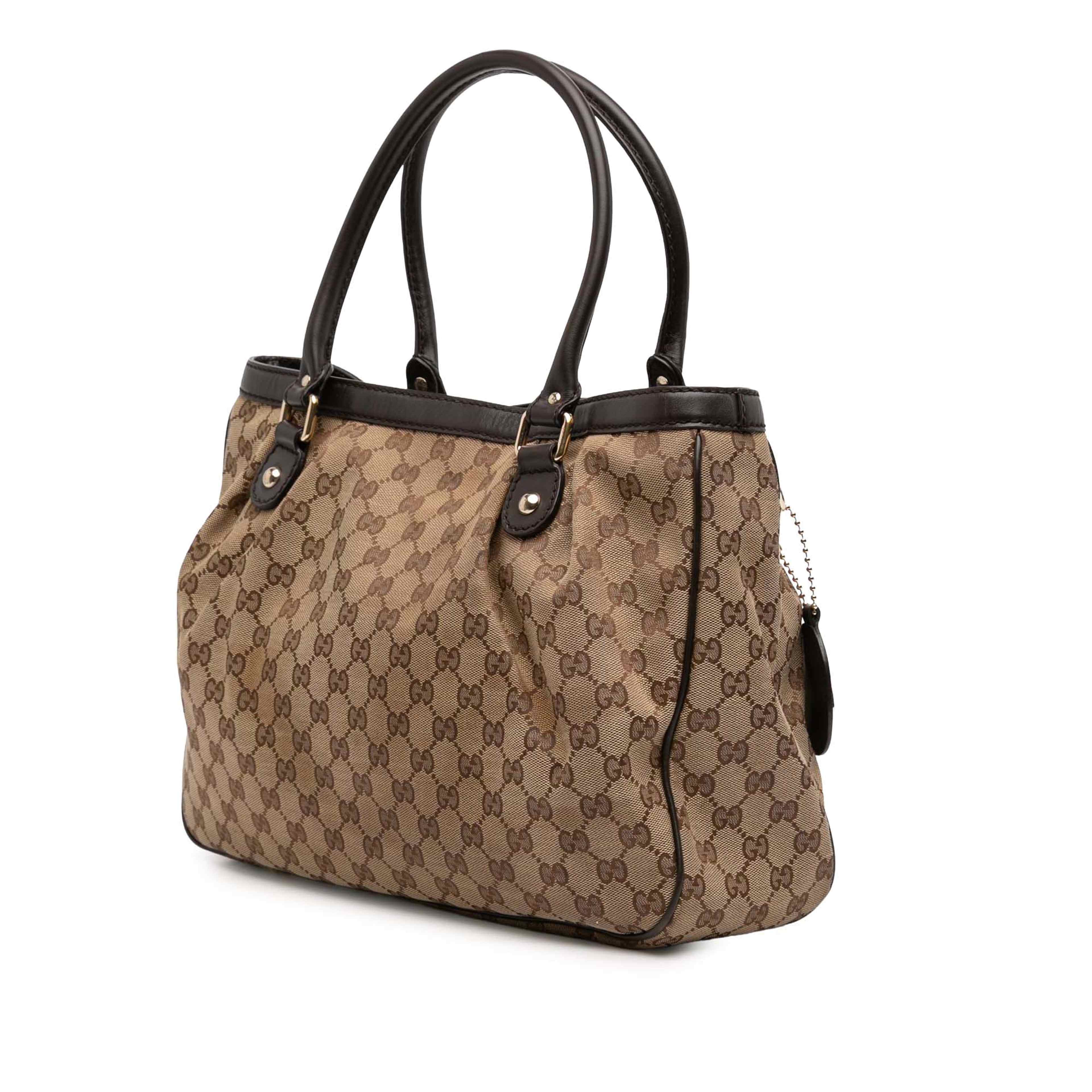 Gucci Gg Canvas Sukey Tote, från Luxclusif, i färgen beige. Klicka för att öppna bilden i stort format