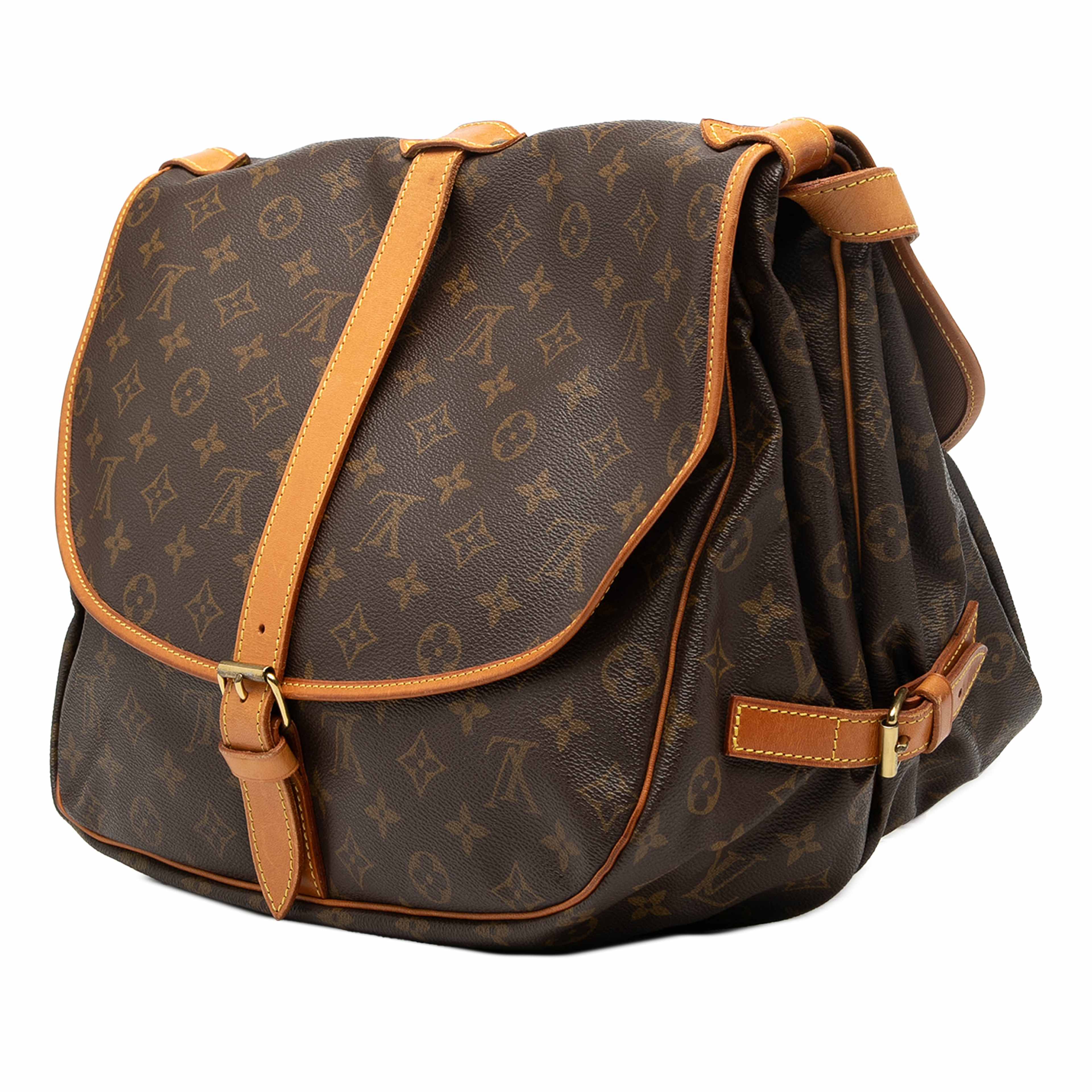 Louis Vuitton Monogram Saumur 30, från Luxclusif, i färgen brun. Klicka för att öppna bilden i stort format