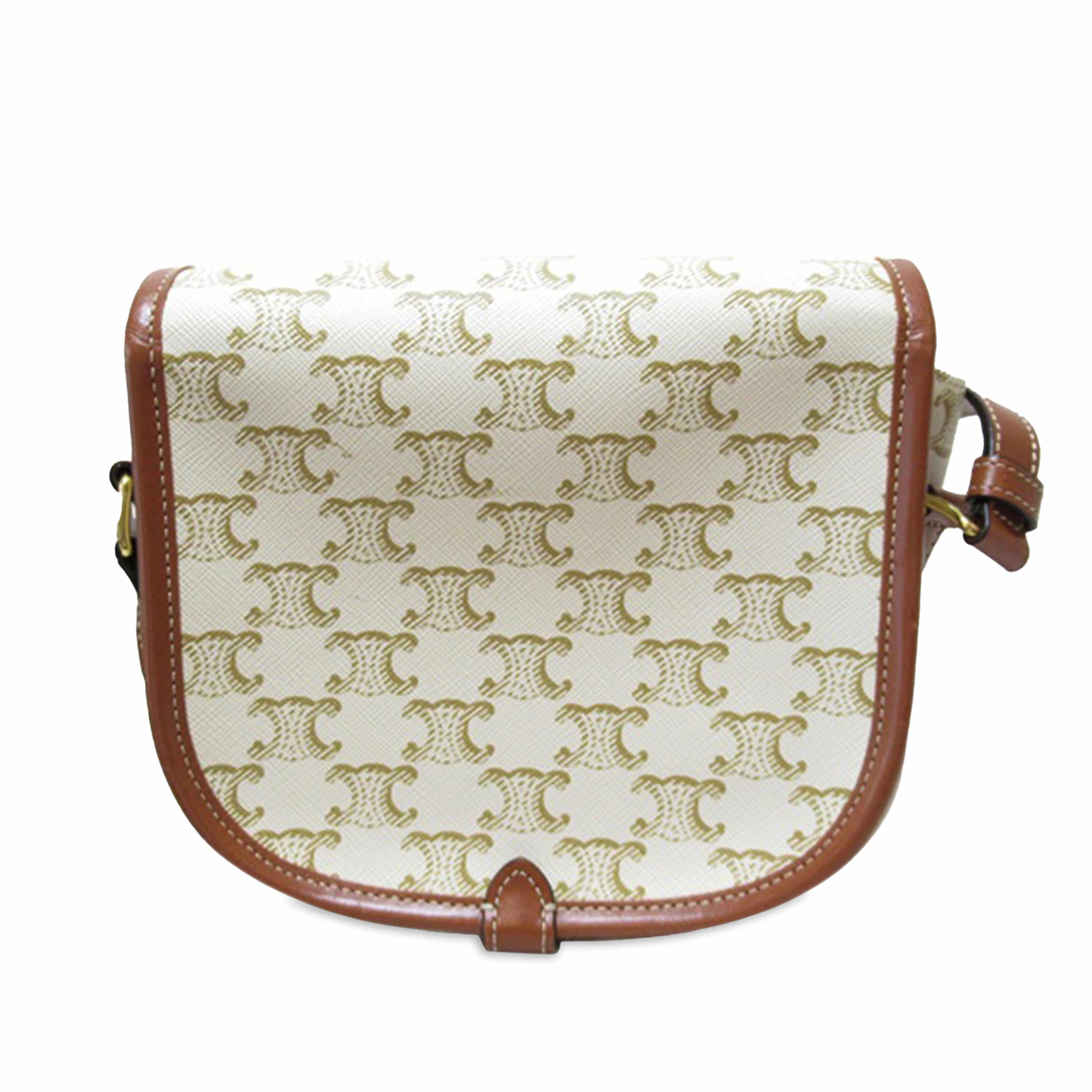 Celine Monogram Triomphe Crossbody, från Luxclusif, i färgen white. Klicka för att öppna bilden i stort format