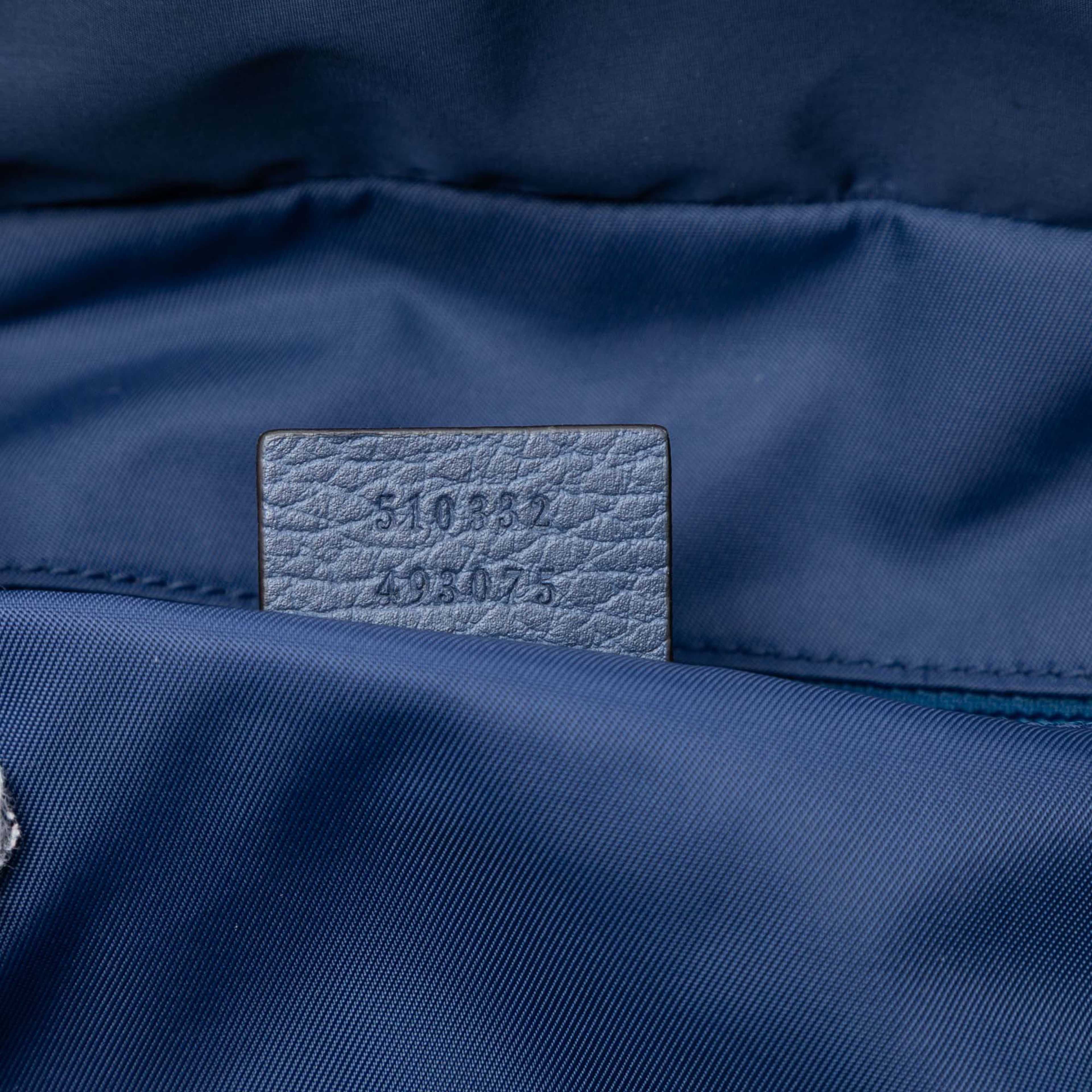 Gucci Gg Nylon Satchel, från Luxclusif, i färgen blue. Klicka för att öppna bilden i stort format