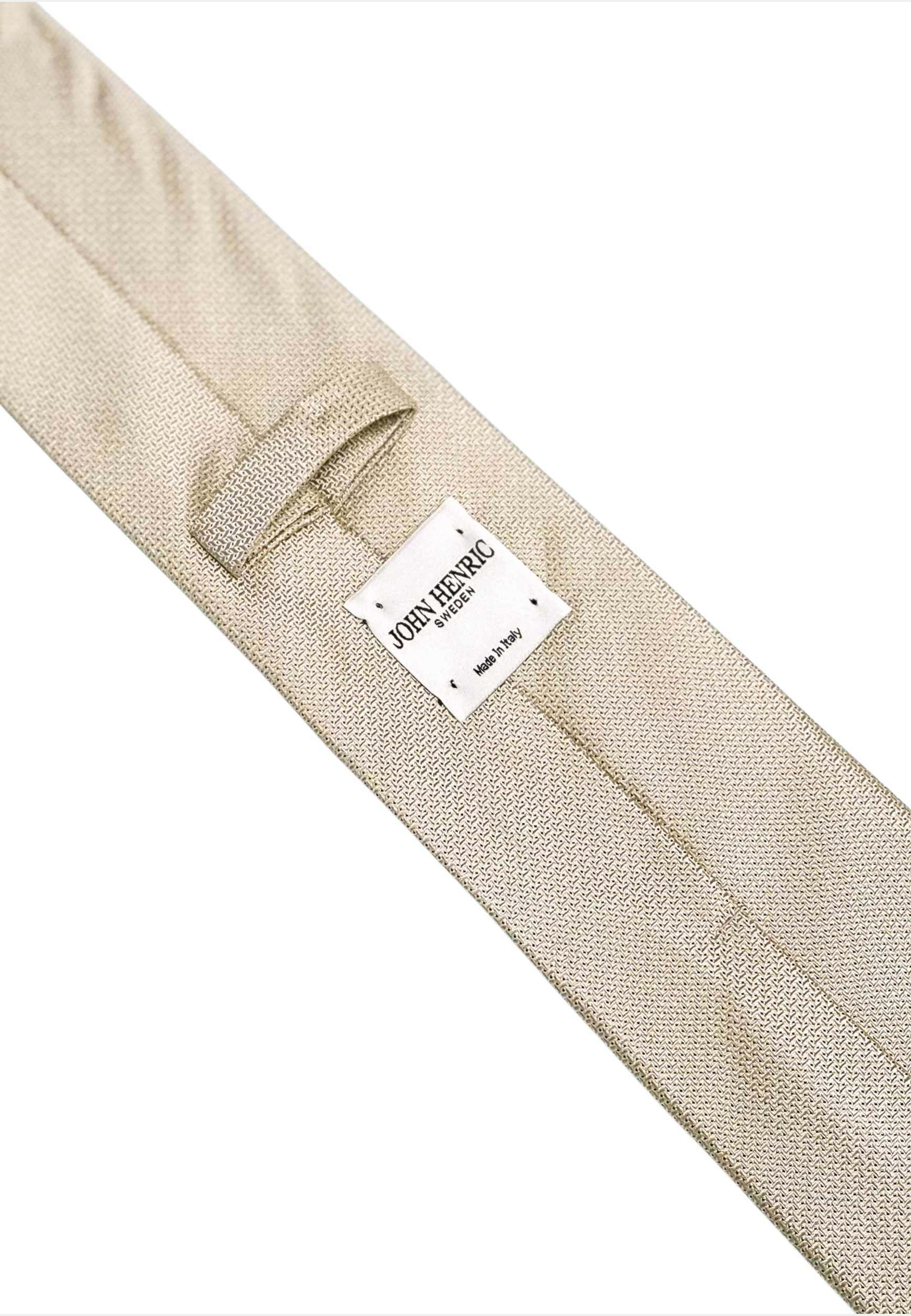 Silk Woven Structure Tie, från John Henric, i färgen beige. Klicka för att öppna bilden i stort format