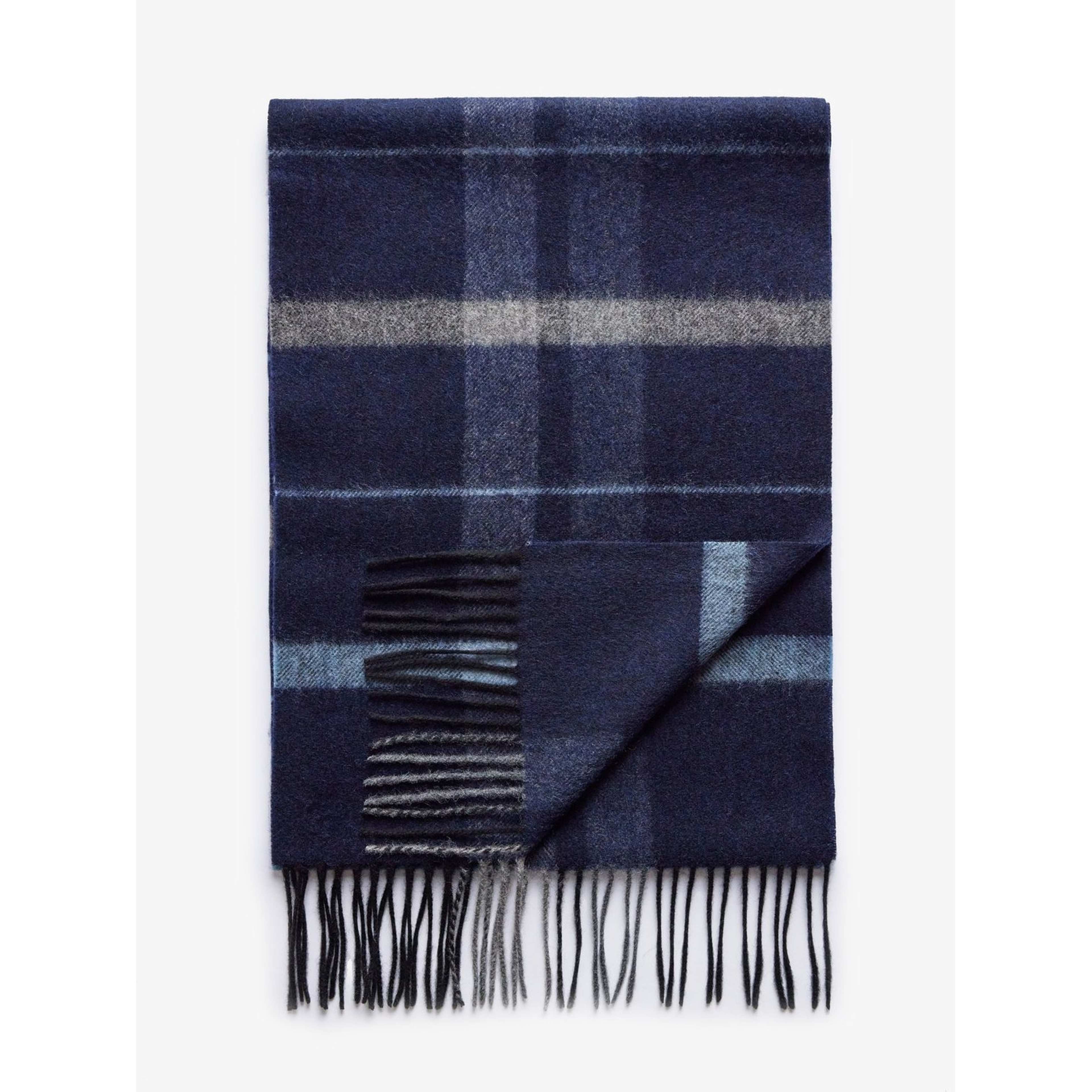 Blue Woven Winter Scarf Wool