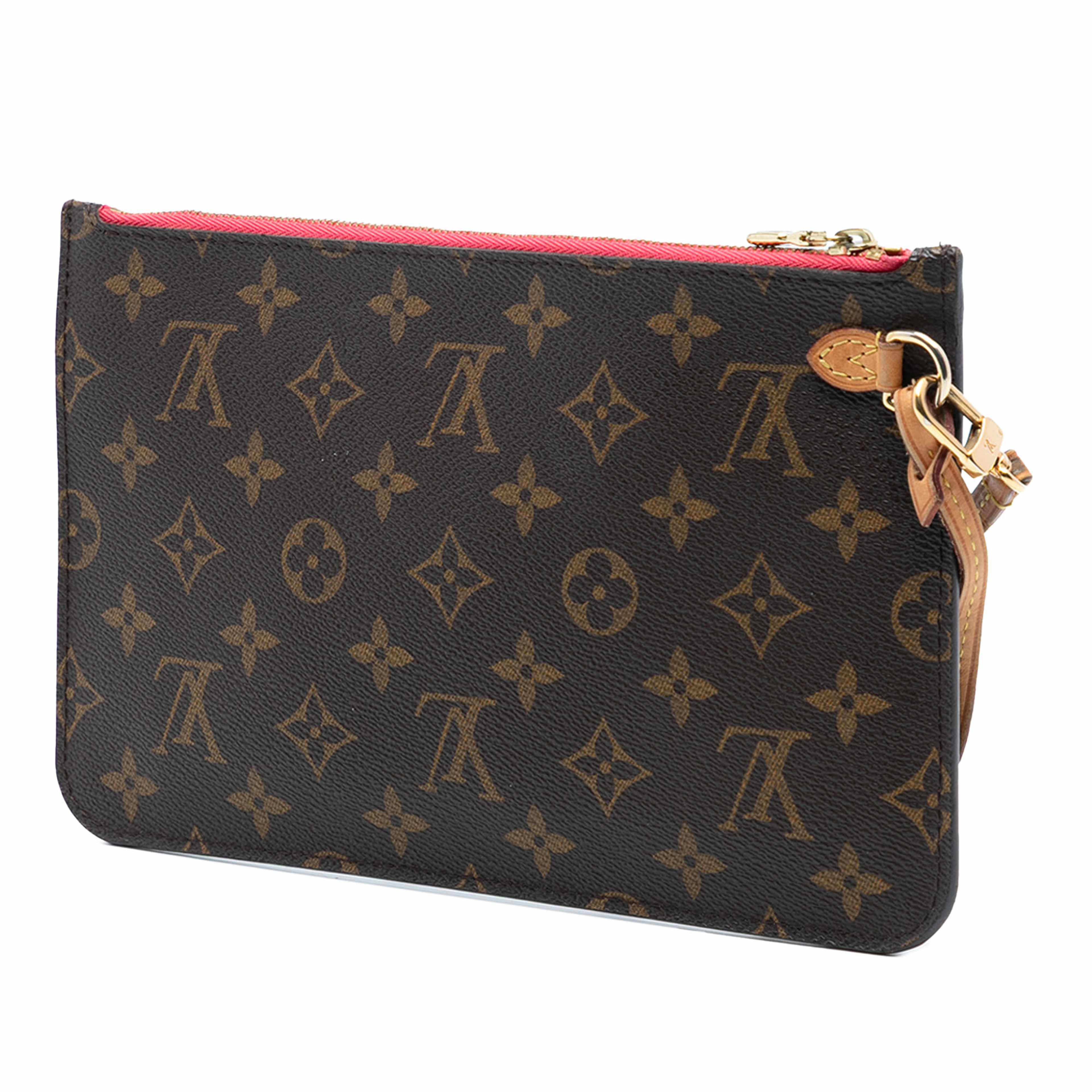Louis Vuitton Monogram Neverfull Pouch, från Luxclusif, i färgen brown. Klicka för att öppna bilden i stort format