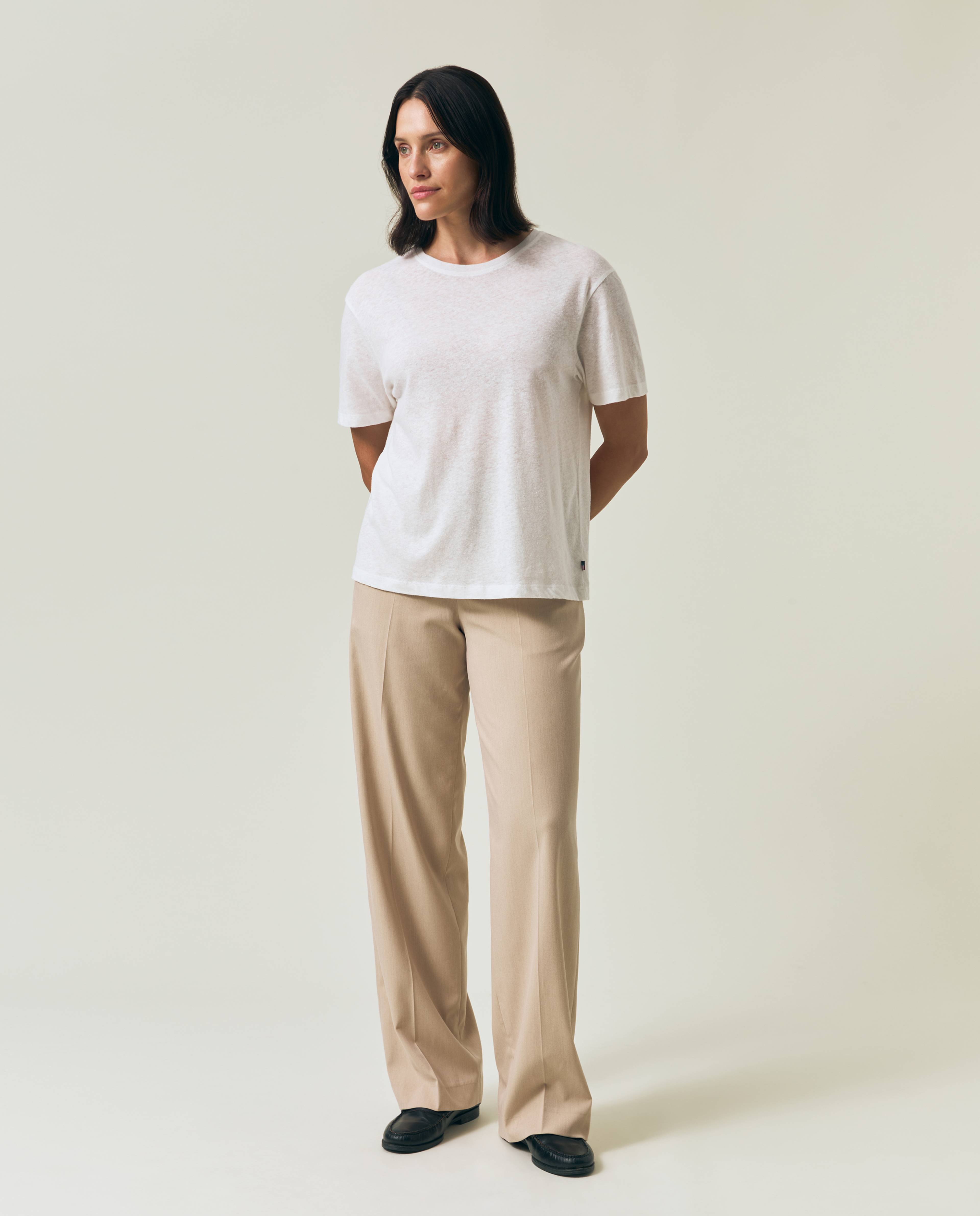 Linen Blend Boxy Tee