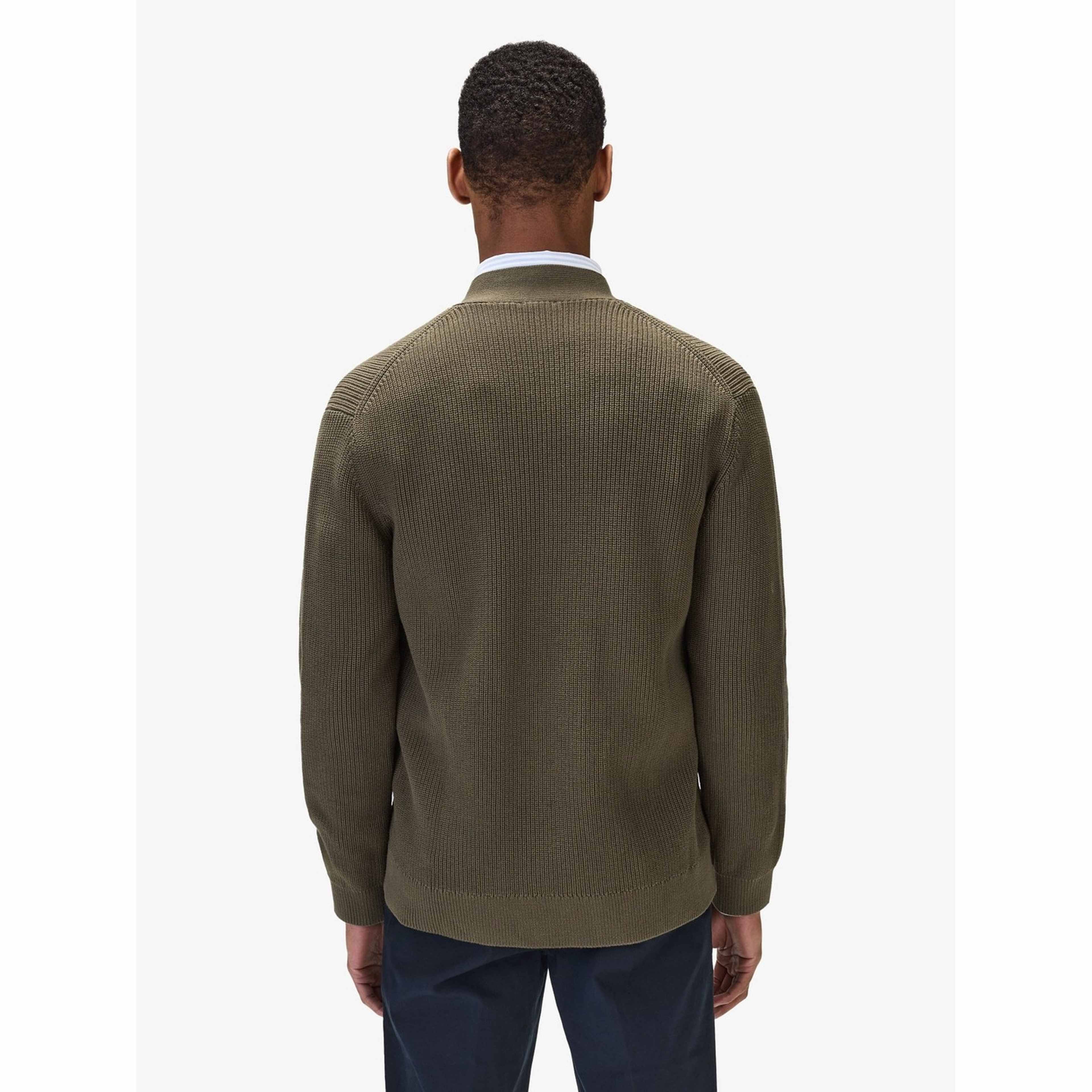 Cotton Rib Knitted Cardigan (elio)
