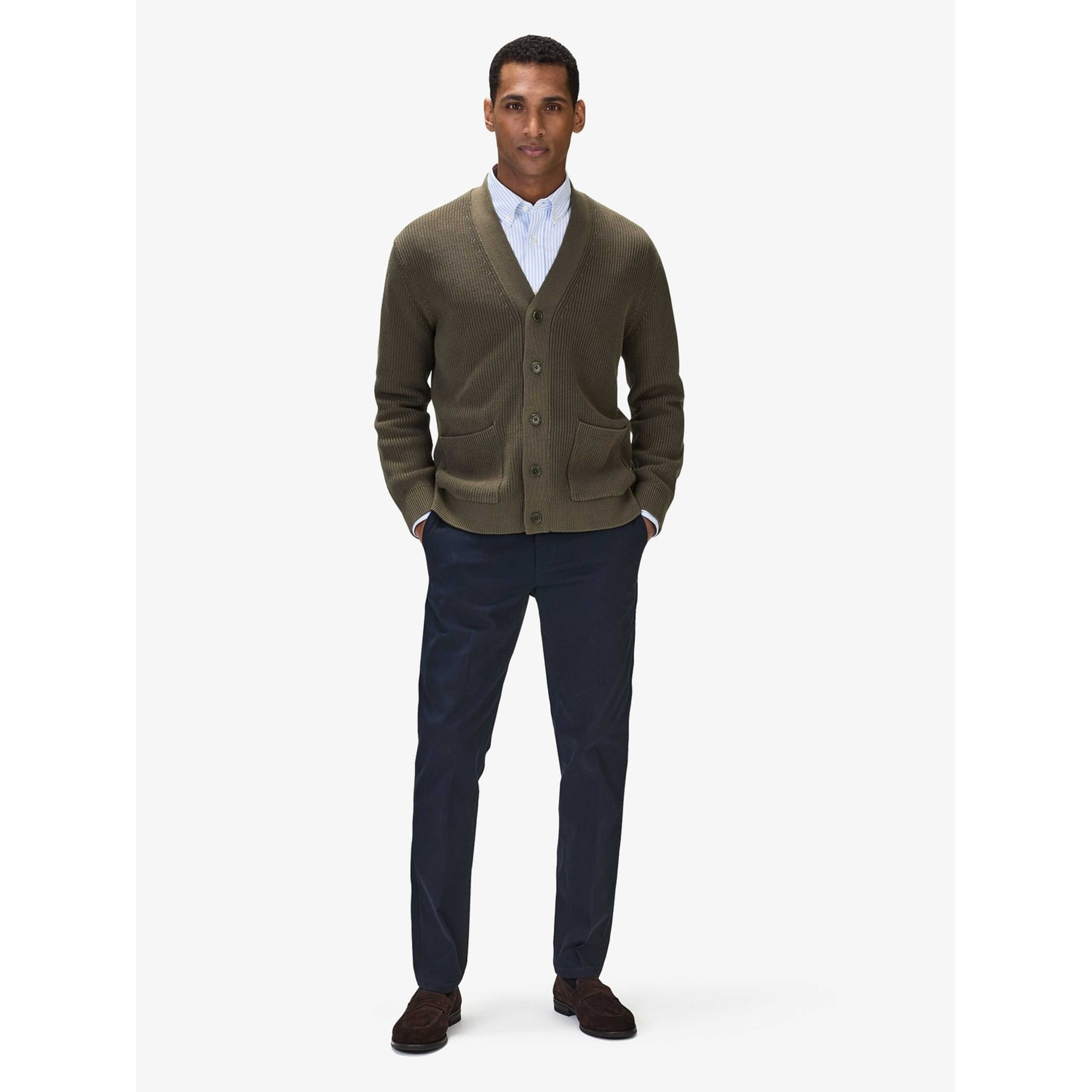 Cotton Rib Knitted Cardigan (elio)