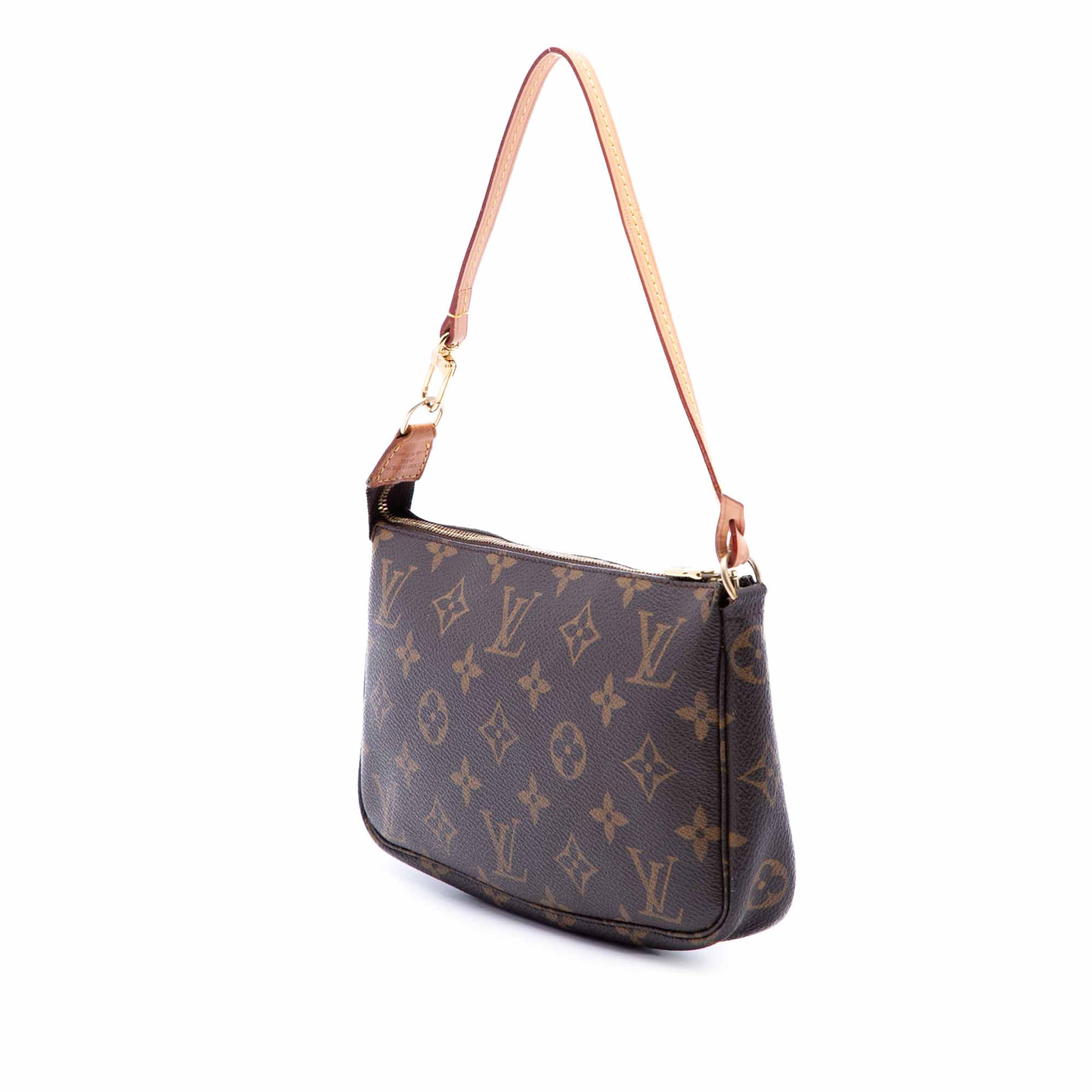 Louis Vuitton Monogram Pochette Accessoires, från Luxclusif, i färgen brun. Klicka för att öppna bilden i stort format
