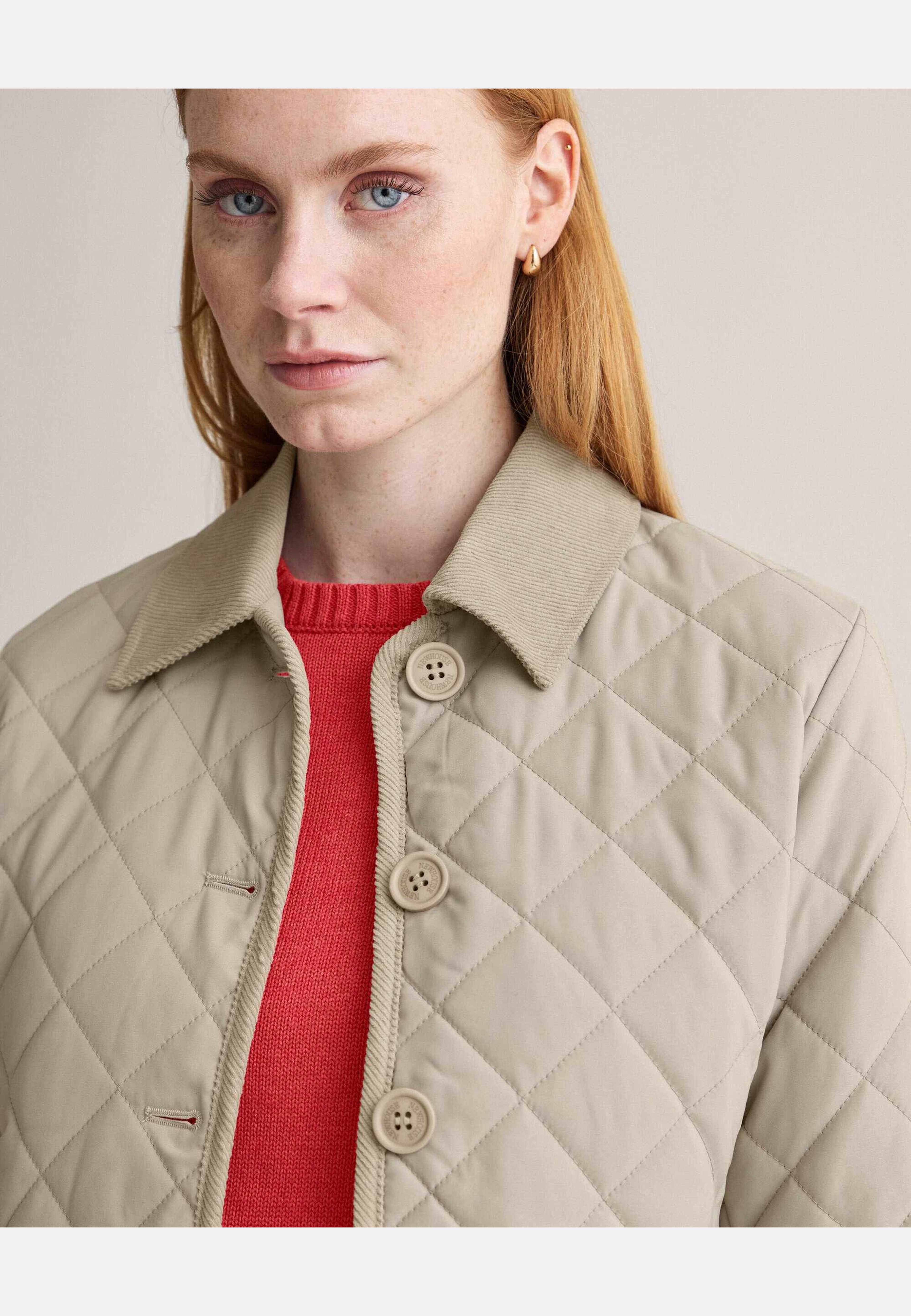 Naomi Quilted Jacket, från Newhouse, i färgen american khaki. Klicka för att öppna bilden i stort format