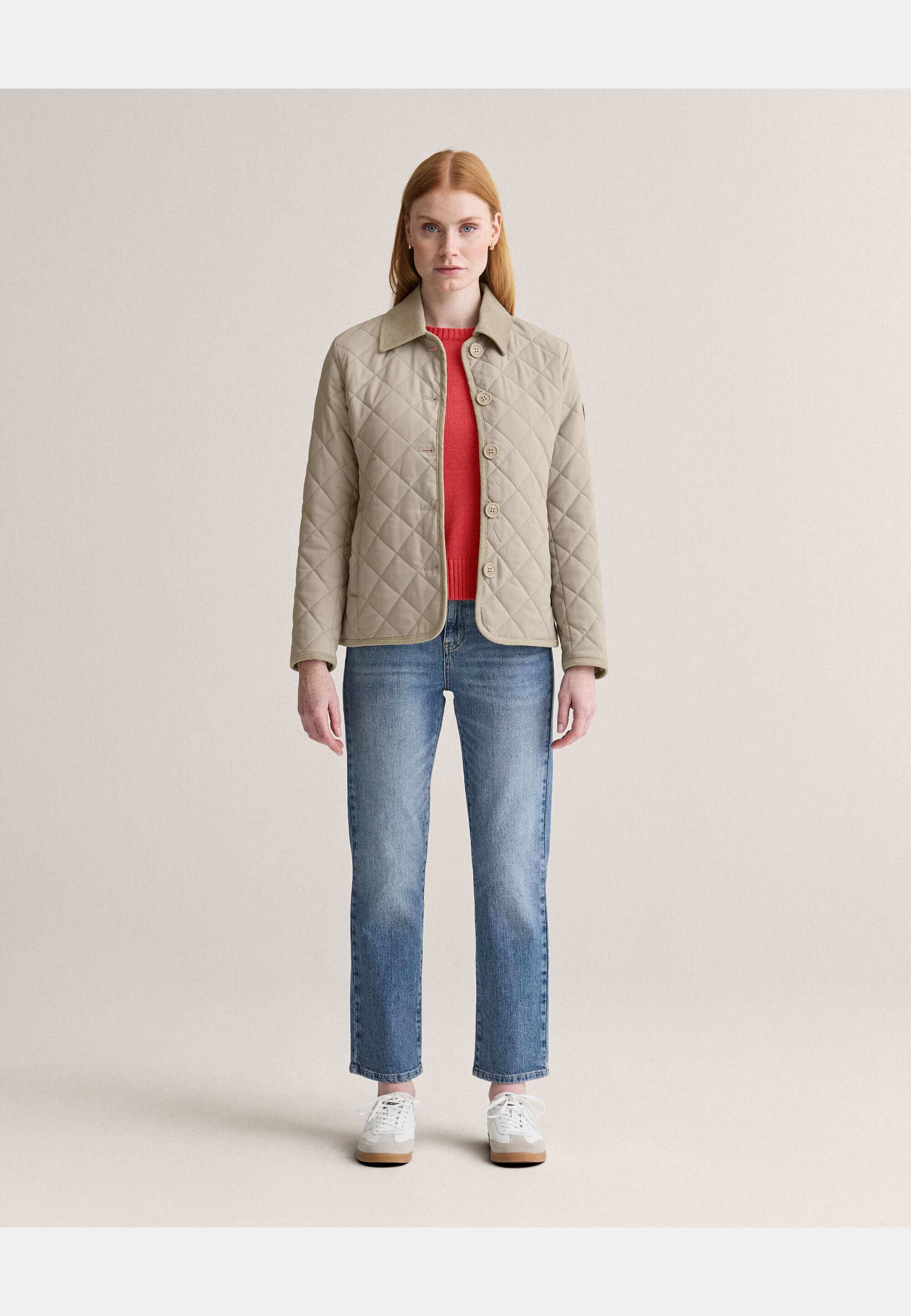 Naomi Quilted Jacket, från Newhouse, i färgen american khaki. Klicka för att öppna bilden i stort format