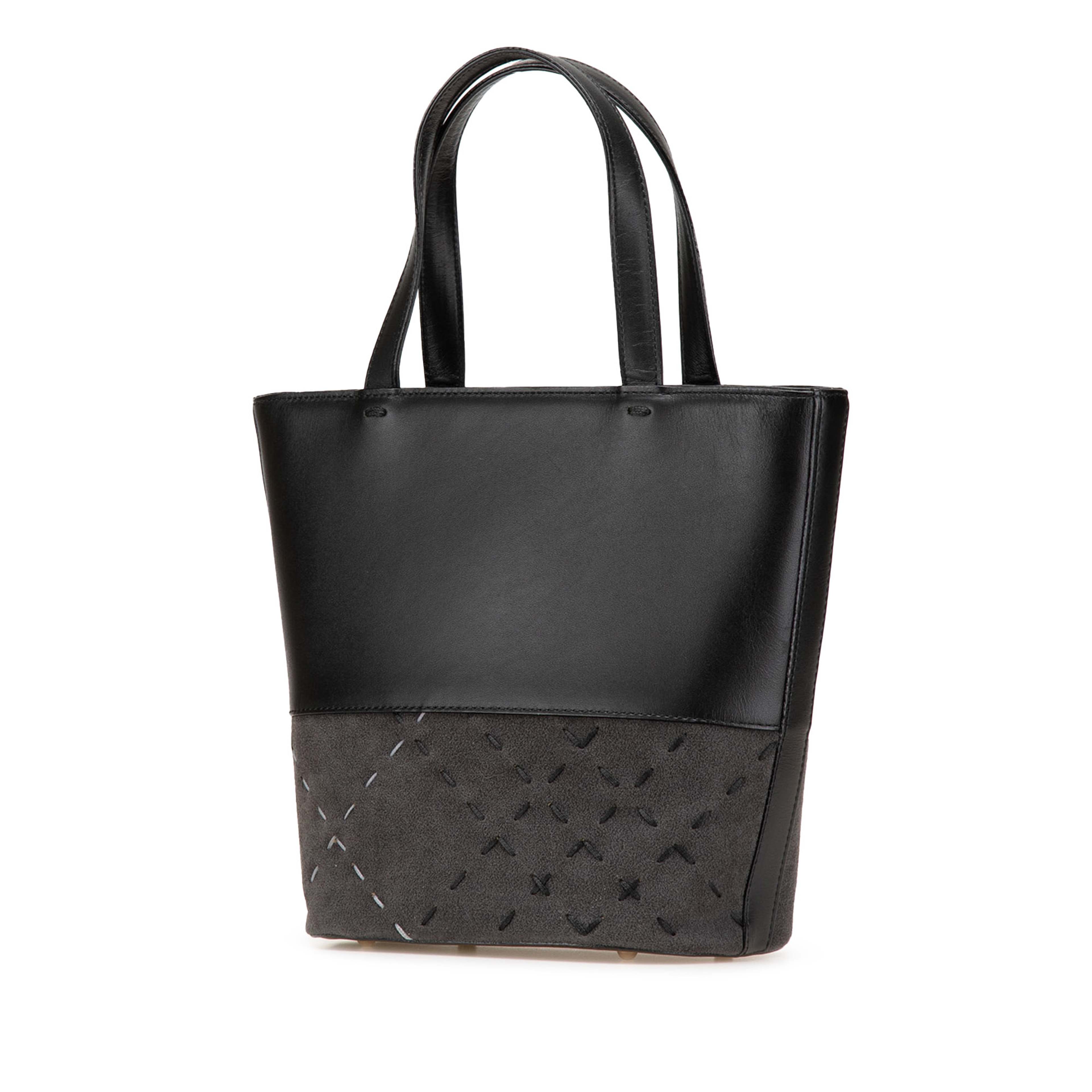 Burberry Calfskin And Suede Tote