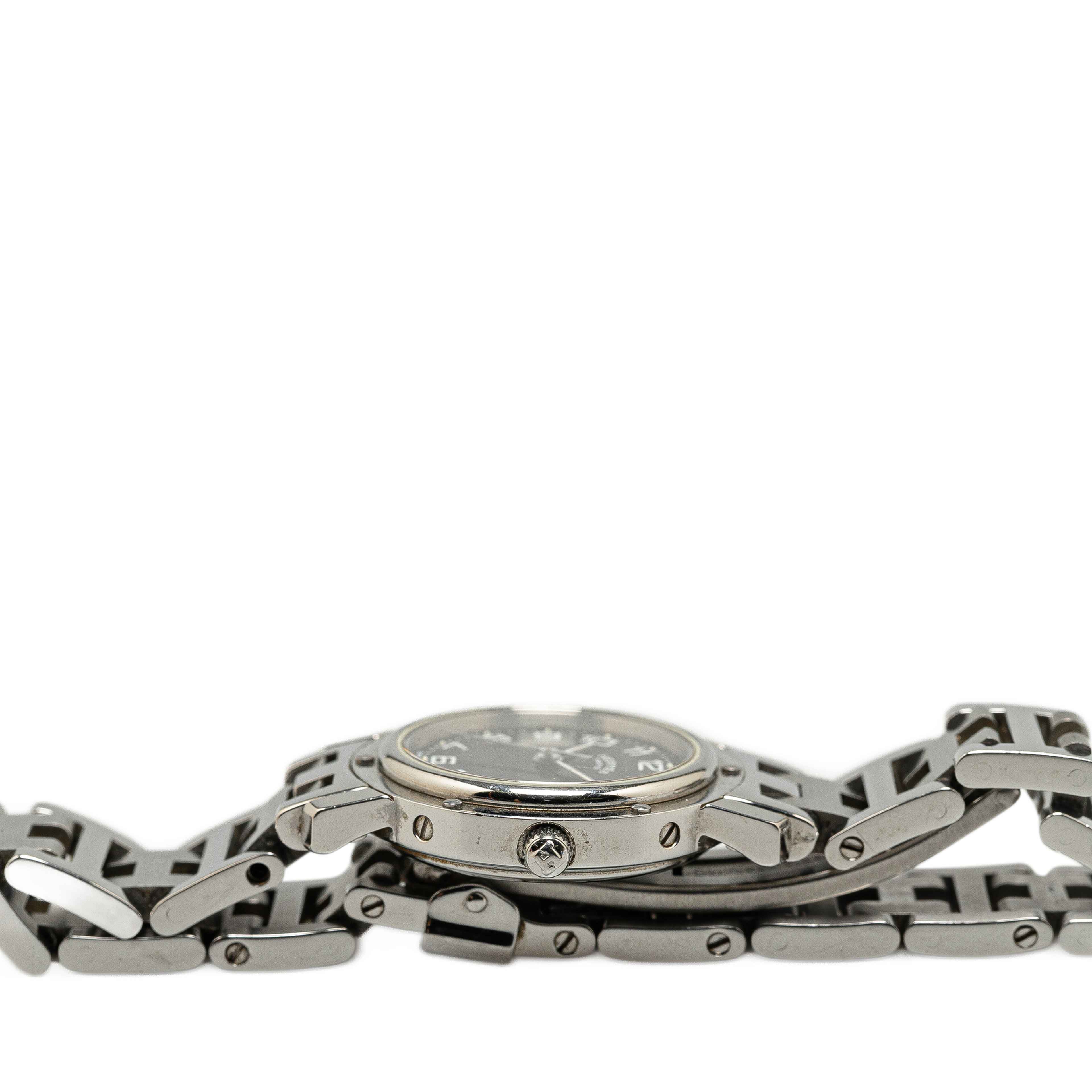 Hermès Quartz Stainless Steel Clipper Watch