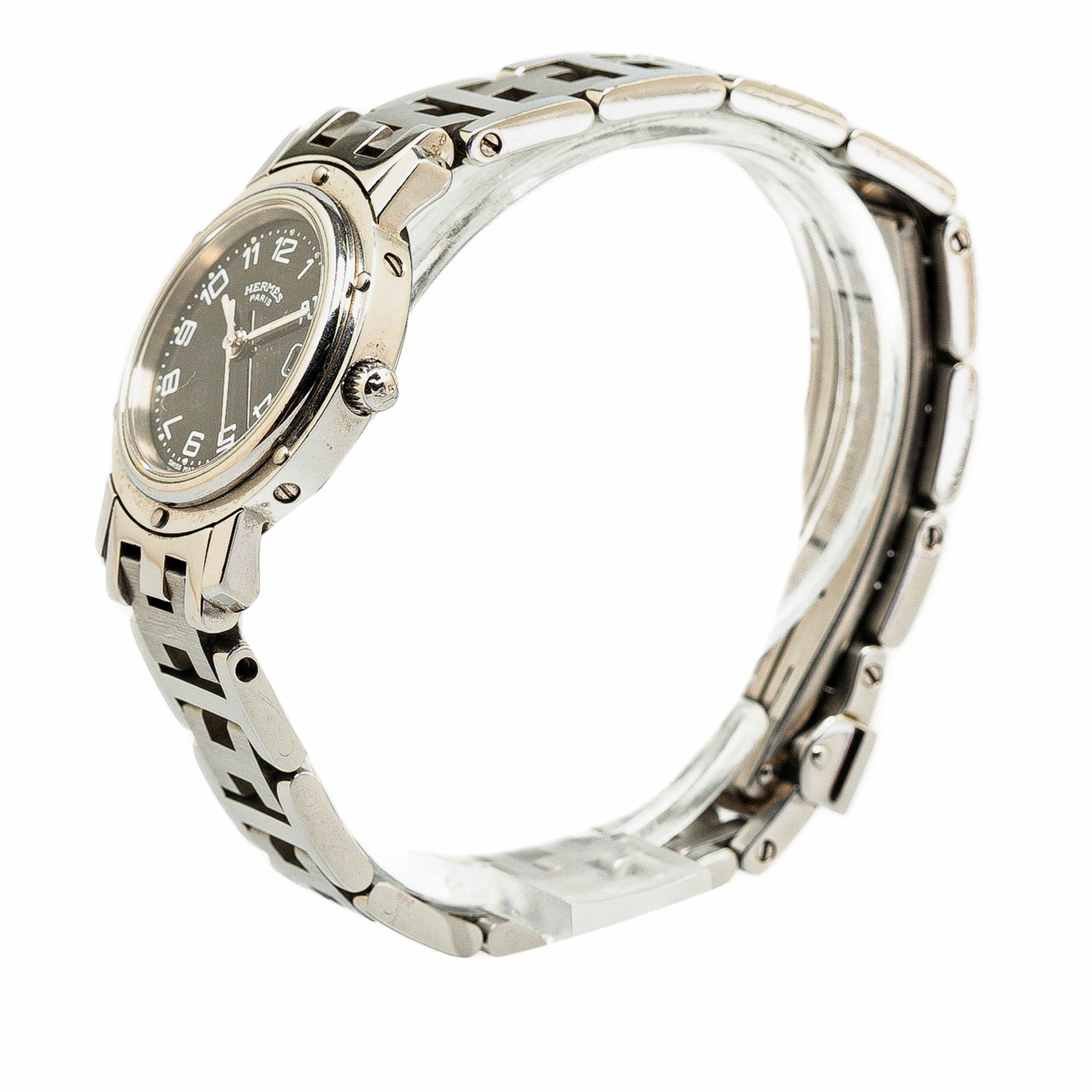 Hermès Quartz Stainless Steel Clipper Watch