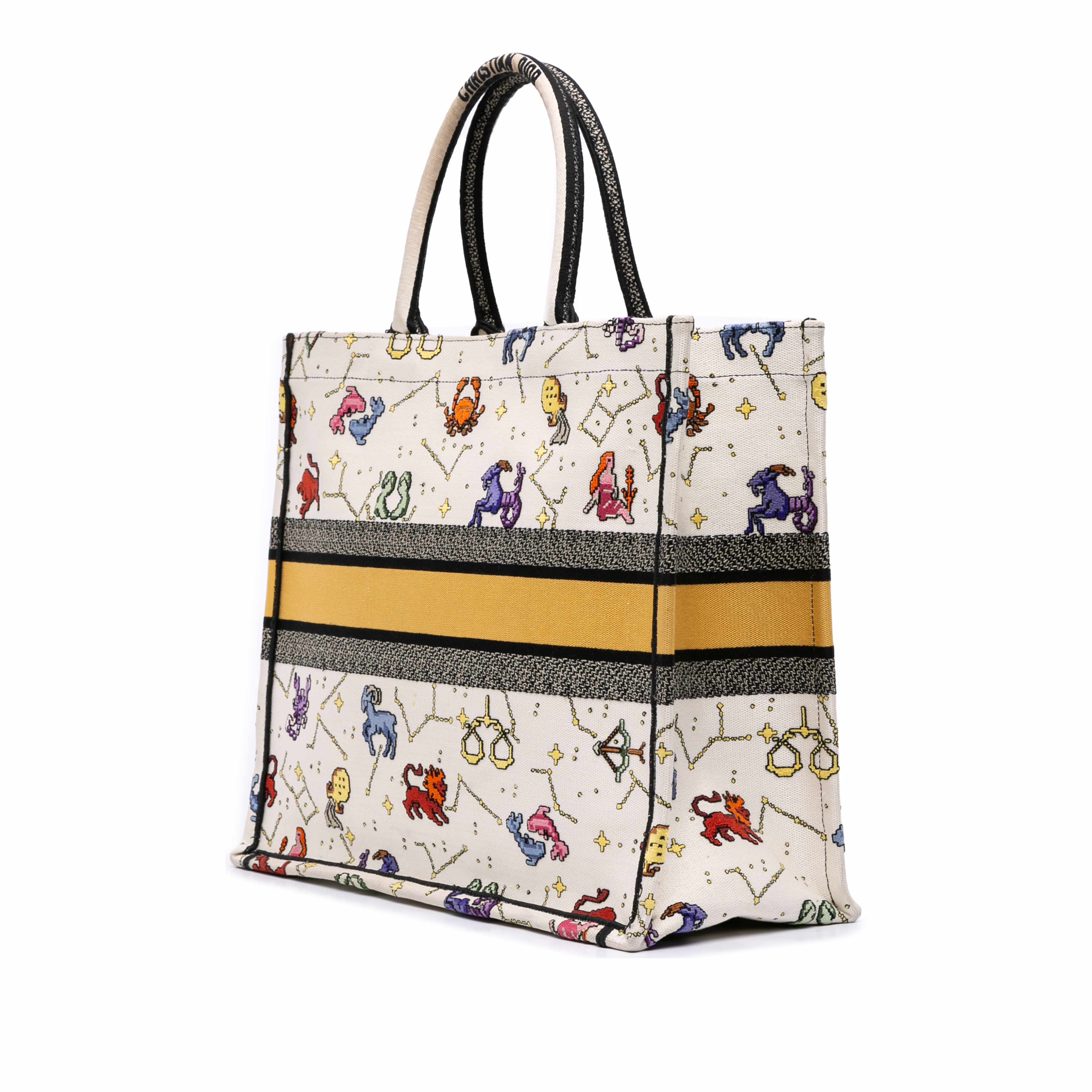 Dior Large Zodiac Pixel Zodiac Book Tote, från Luxclusif, i färgen white. Klicka för att öppna bilden i stort format